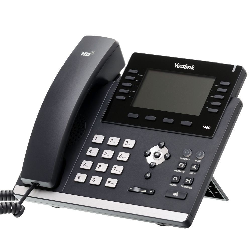 Yealink SIP-T46G Ultra-Elegant Gigabit IP Phone with HD Voice, 4.3