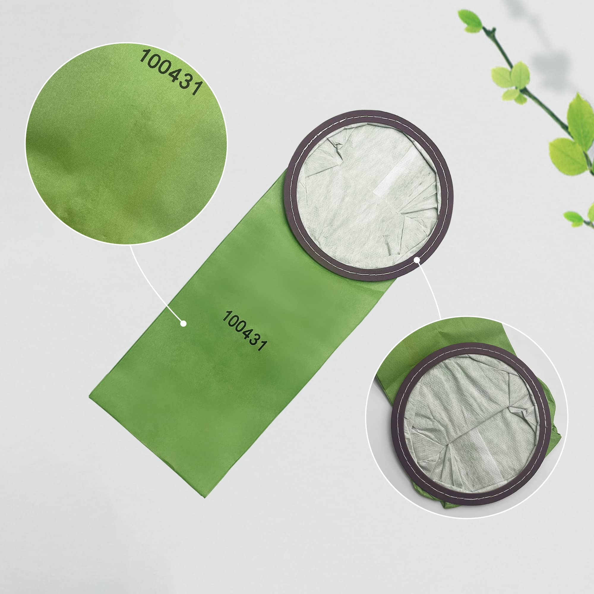 Smilefil Round 6QT Intercept Micro Filter Paper Bags 100431 & Reusable Micro Cloth Filter Bags 100564 - Replacement for Proteam 6 Quart Backpack Vacuum Cleaners - Perfect for Commercial Cleaning, Office Maintenance, and Home Deep Cleaning