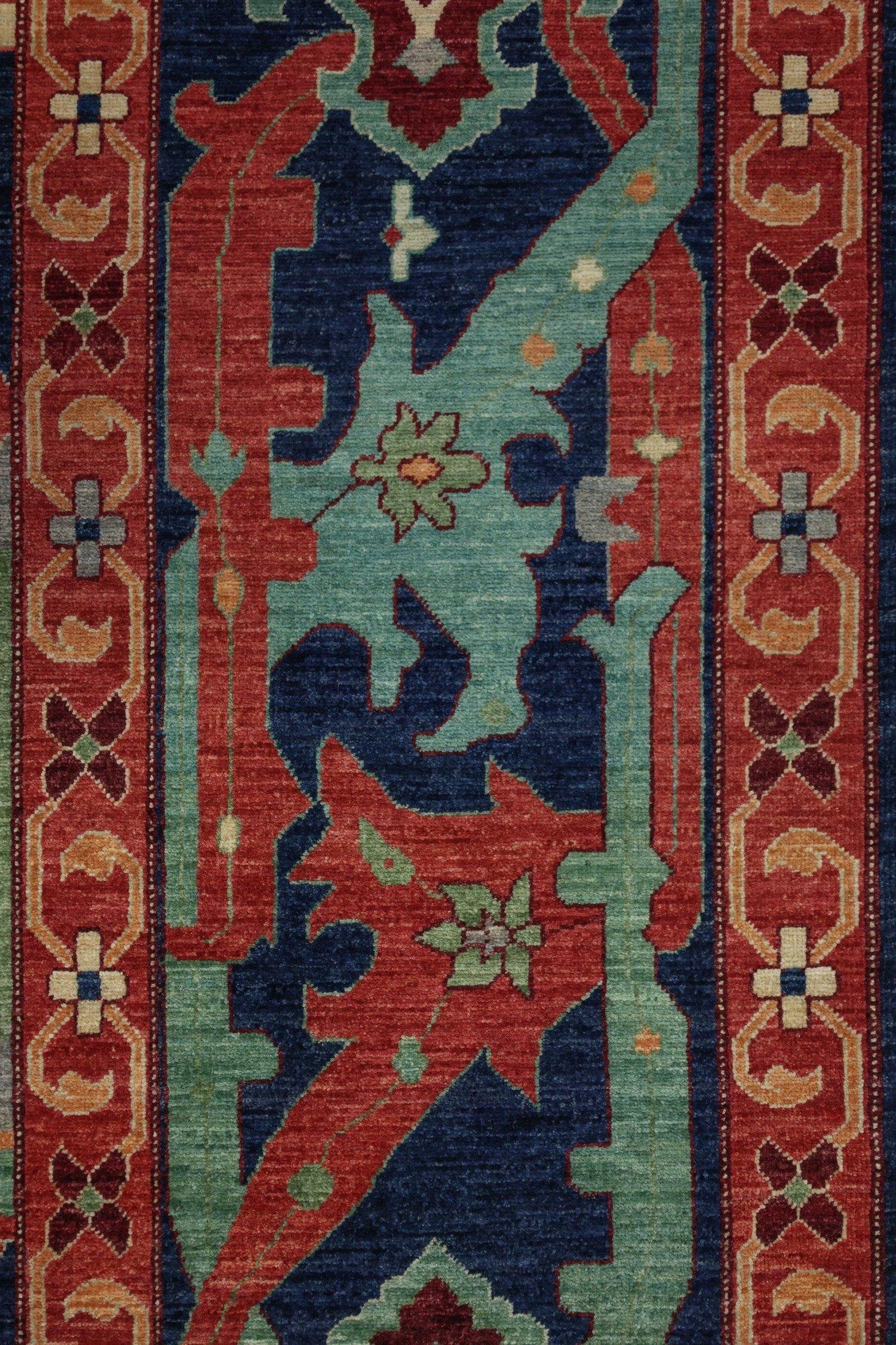 Handwoven Arabesque Tribal Rug - Bohemian Home Decor, J74895 | Perfect for Living Room, Bedroom, or Boho Chic Interior Design