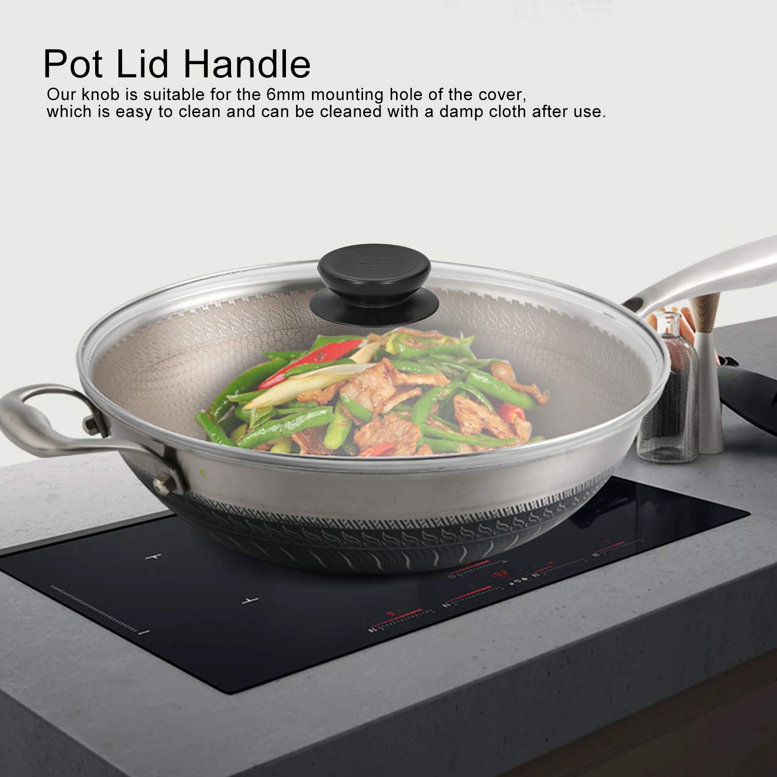 Universal Replacement Cookware Lid Knob - Durable Pot Lid Handle for Kitchen Accessories, Fits Most Soup Pots & Cookware Lids - Perfect for Stovetop Cooking & Food Storage