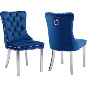 D-2 Blue Velvet, Silver Legs