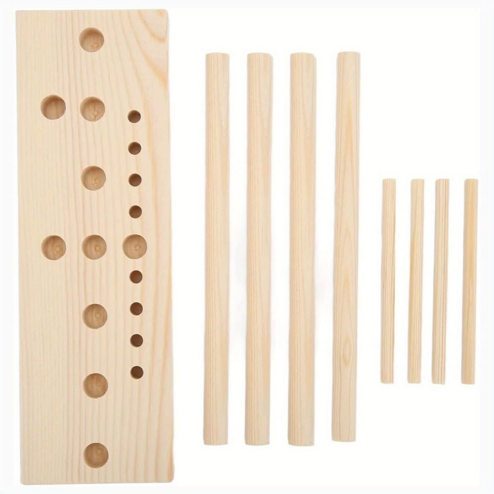 Ribbon Wreath Maker & Bow Maker Tool - Multipurpose Wooden Crafting Kit for DIY Gift Wrapping, Holiday Decorations & Party Favors (Style 1)