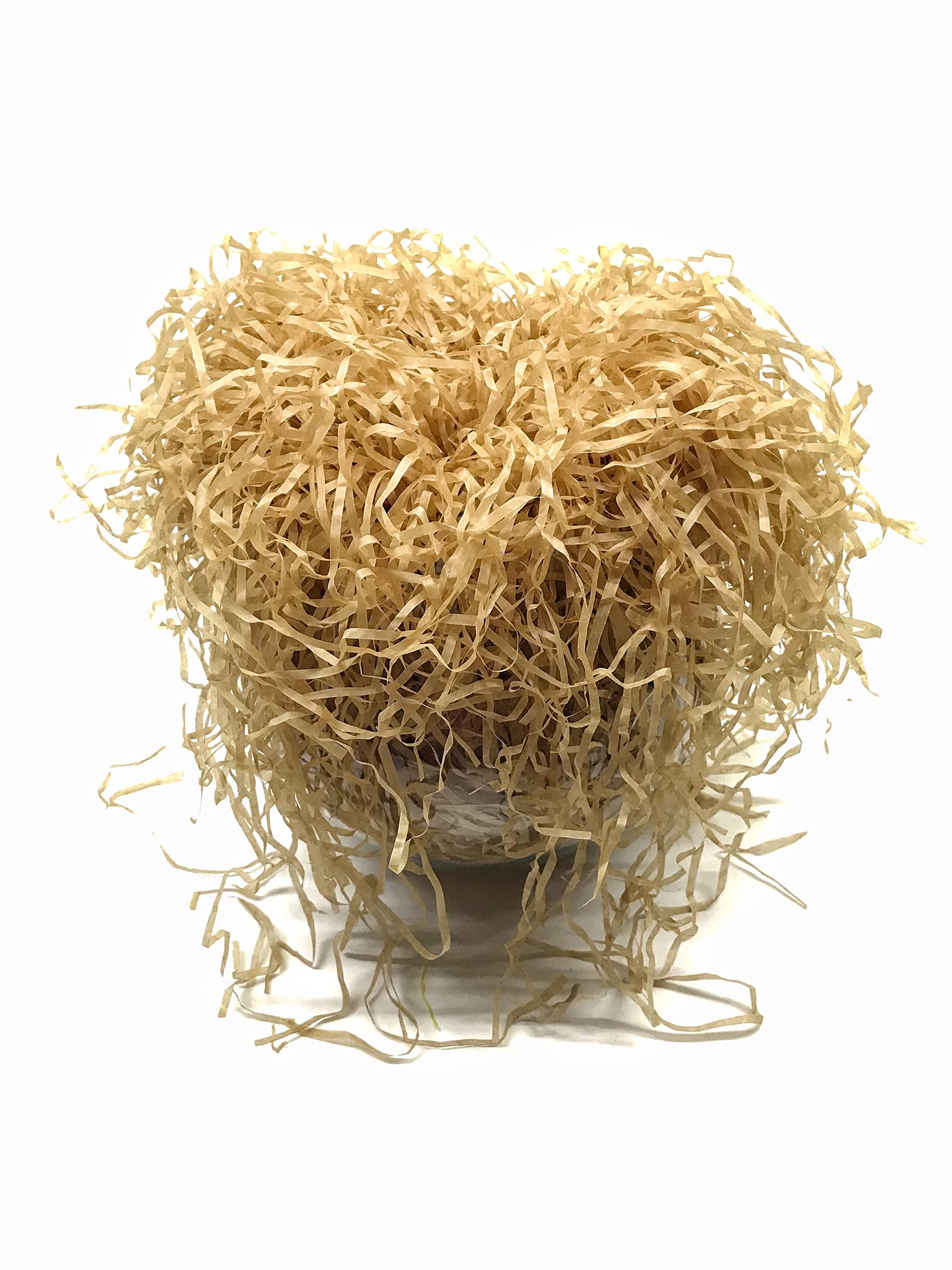 Food Grade Light Brown Crinkle Shredded Paper Grass Strips - 200g, Reusable, Non-Toxic & Eco-Friendly Packaging Material for Wedding Gifts, Diwali Gift Hampers, Easter Baskets & Party Decorations