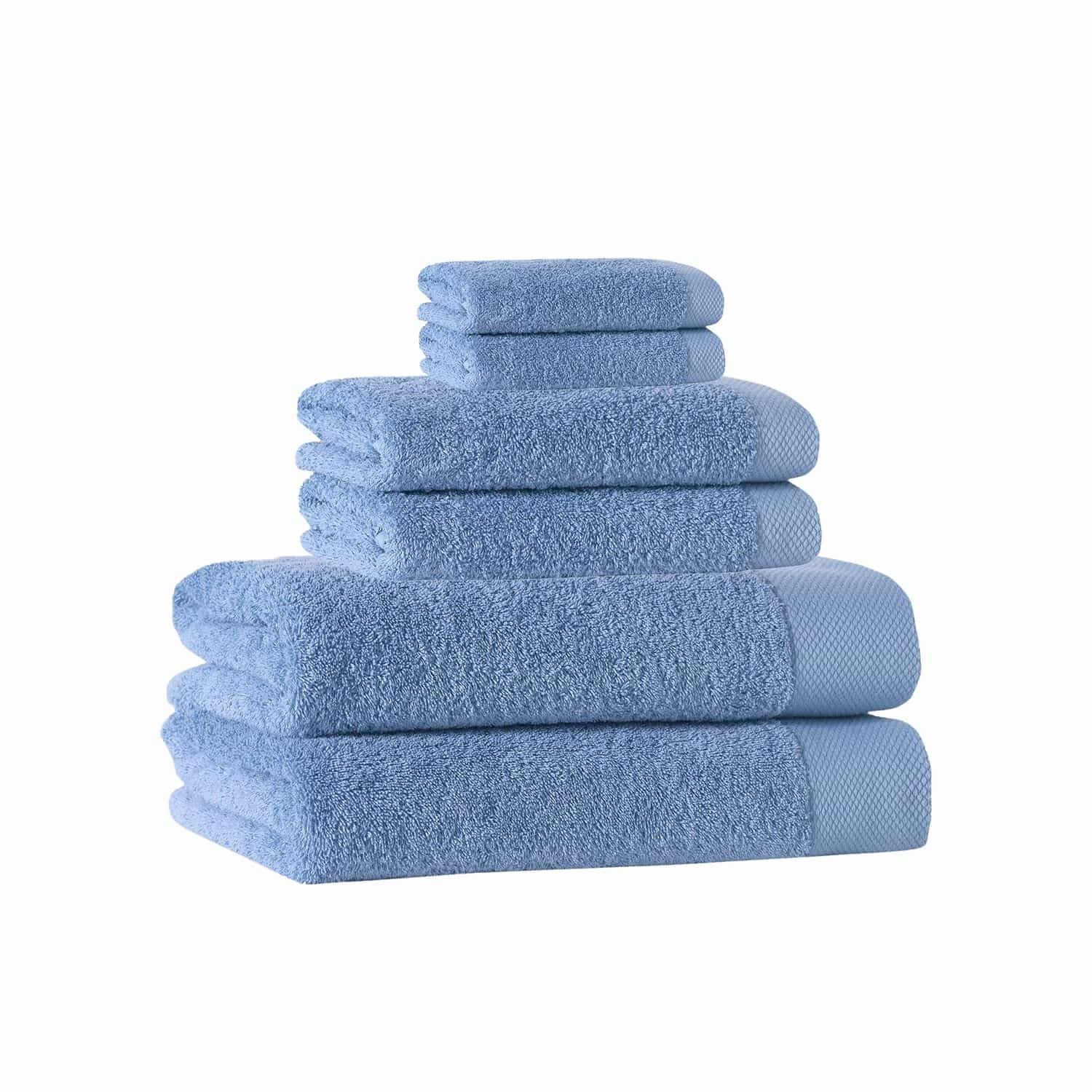 Enchante Home - Premium 6-Piece Turkish Cotton Towel Set - Ultra Soft, Quick Dry & Highly Absorbent - Perfect for Bath, Beach, Spa & Gym