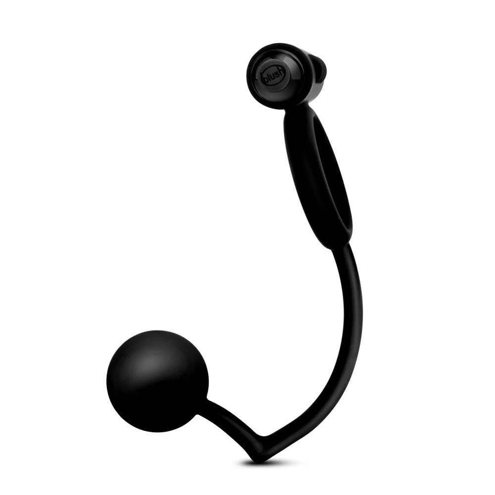Premium Platinum Silicone Anal Ball & Vibrating Cock Ring Set - Dual Pleasure for Couples & Solo Play - Perfect for Sensual Massage, BDSM, and Intimate Exploration