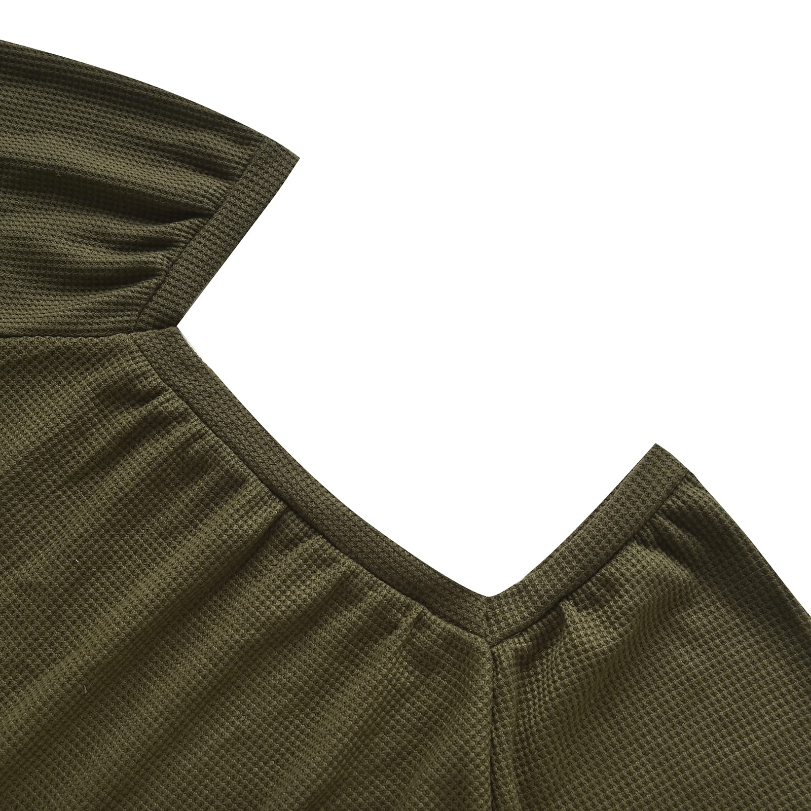 Women's Square Neck Waffle Knit Shirt - Long Sleeve Casual Loose Pullover Blouse Tops for Fall & Winter | Perfect for Work, Date Night & Weekend Outfits