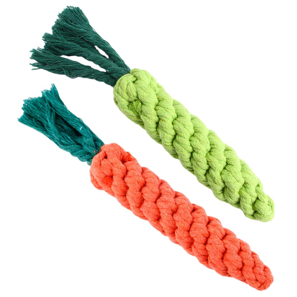 Durable Balacoo Carrot-Shaped Dog Rope Toy for Aggressive Chewers - Tug of War & Teeth Cleaning Chew Toy for Puppies - Perfect for Playtime, Training, and Dental Health