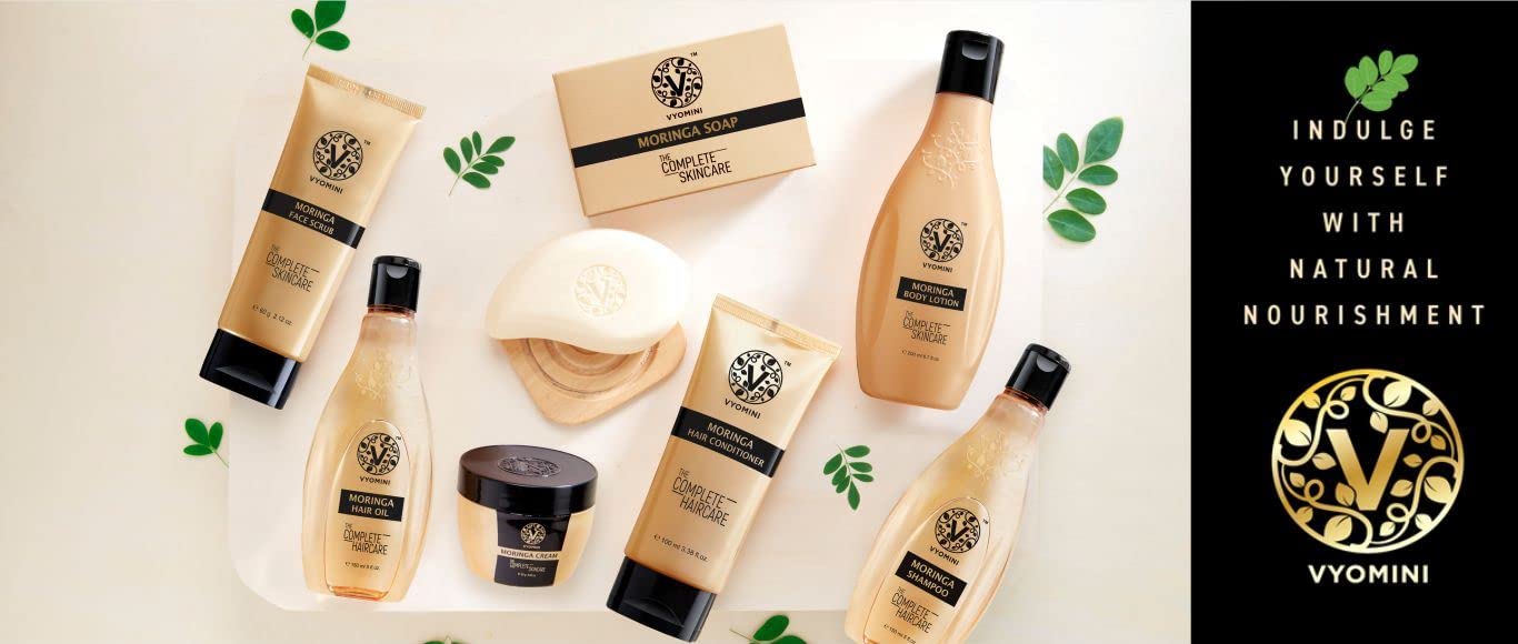 Vyomini Moringa Hair Conditioner (100ml) - Pack of 2 | Natural Deep Conditioning Treatment for Dry, Damaged Hair | Perfect for Daily Hair Care & Salon Use