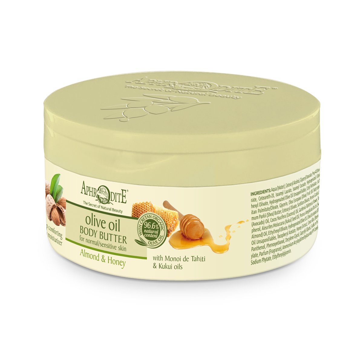 Aphrodite Deep Moisturizing Body Butter with Olive Oil, Almond & Honey - Luxurious Skincare for Dry Skin, Perfect for Daily Hydration & Spa Nights