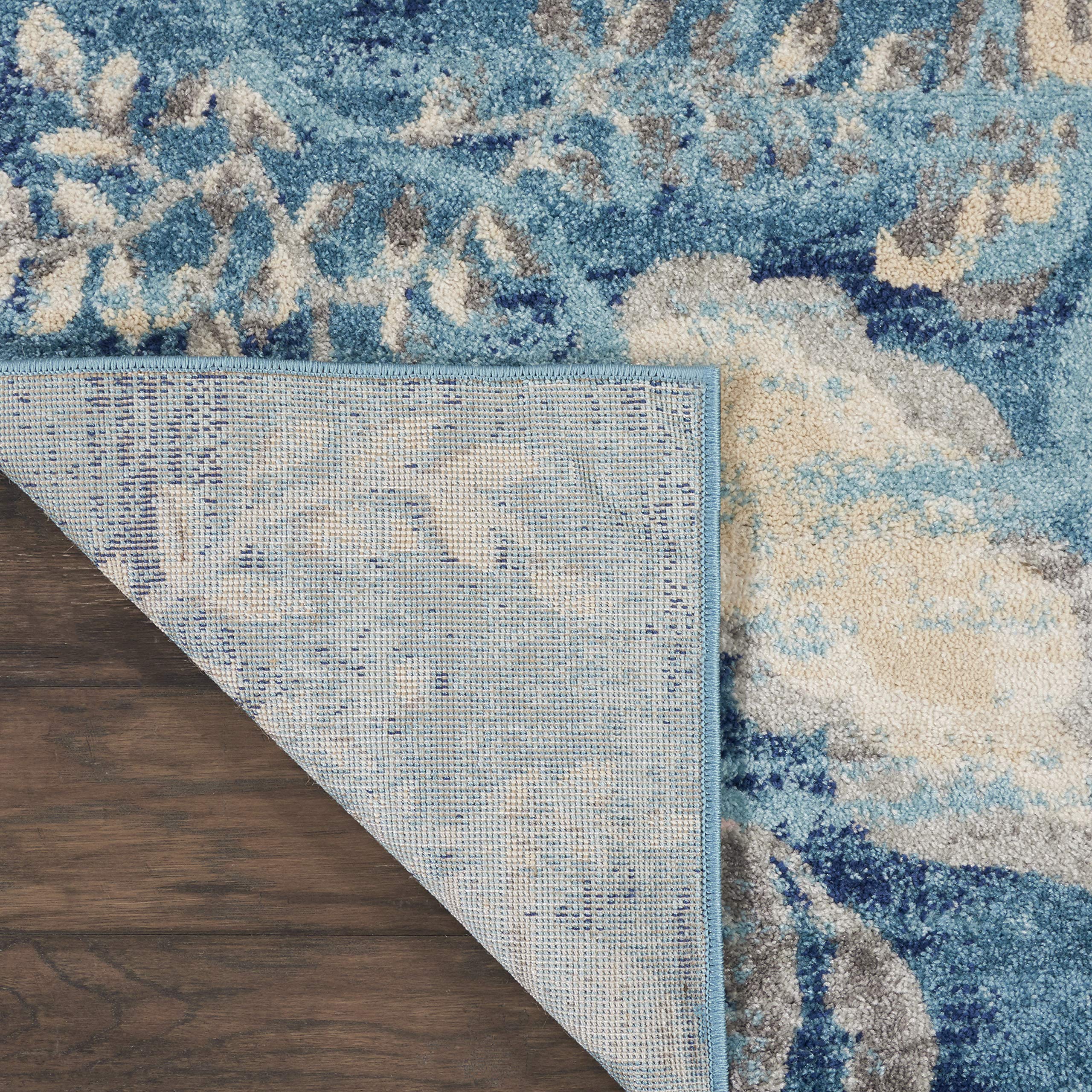 Nourison Tranquil Floral Turquoise 9x12 Area Rug - Easy Cleaning, Non-Shedding, Soft & Durable - Perfect for Bedroom, Living Room, Dining Room & Kitchen Decor