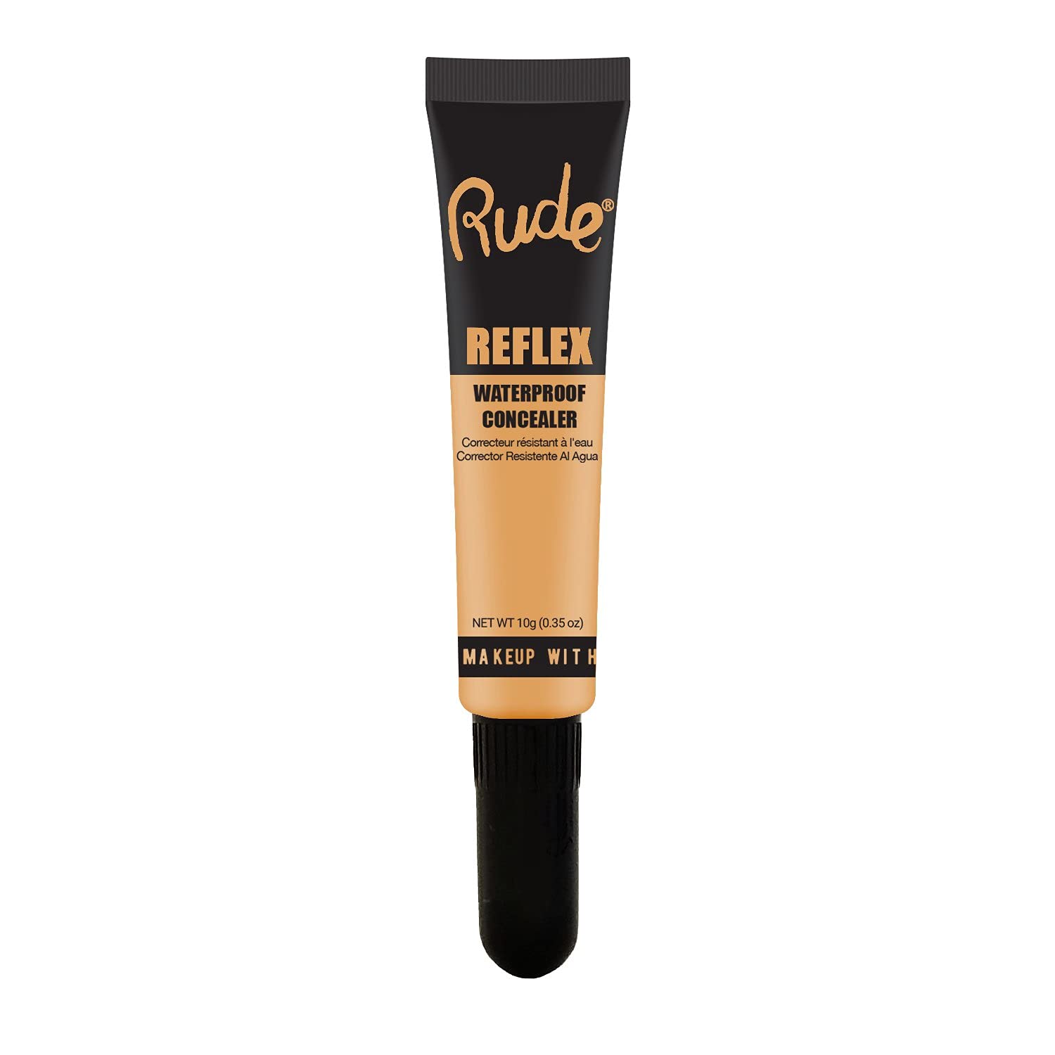 Rude Cosmetics Reflex Waterproof Concealer - Beige 04 | Full Coverage, Long-Lasting, Crease-Proof | Perfect for Dark Circles, Blemishes & Under Eye Brightening