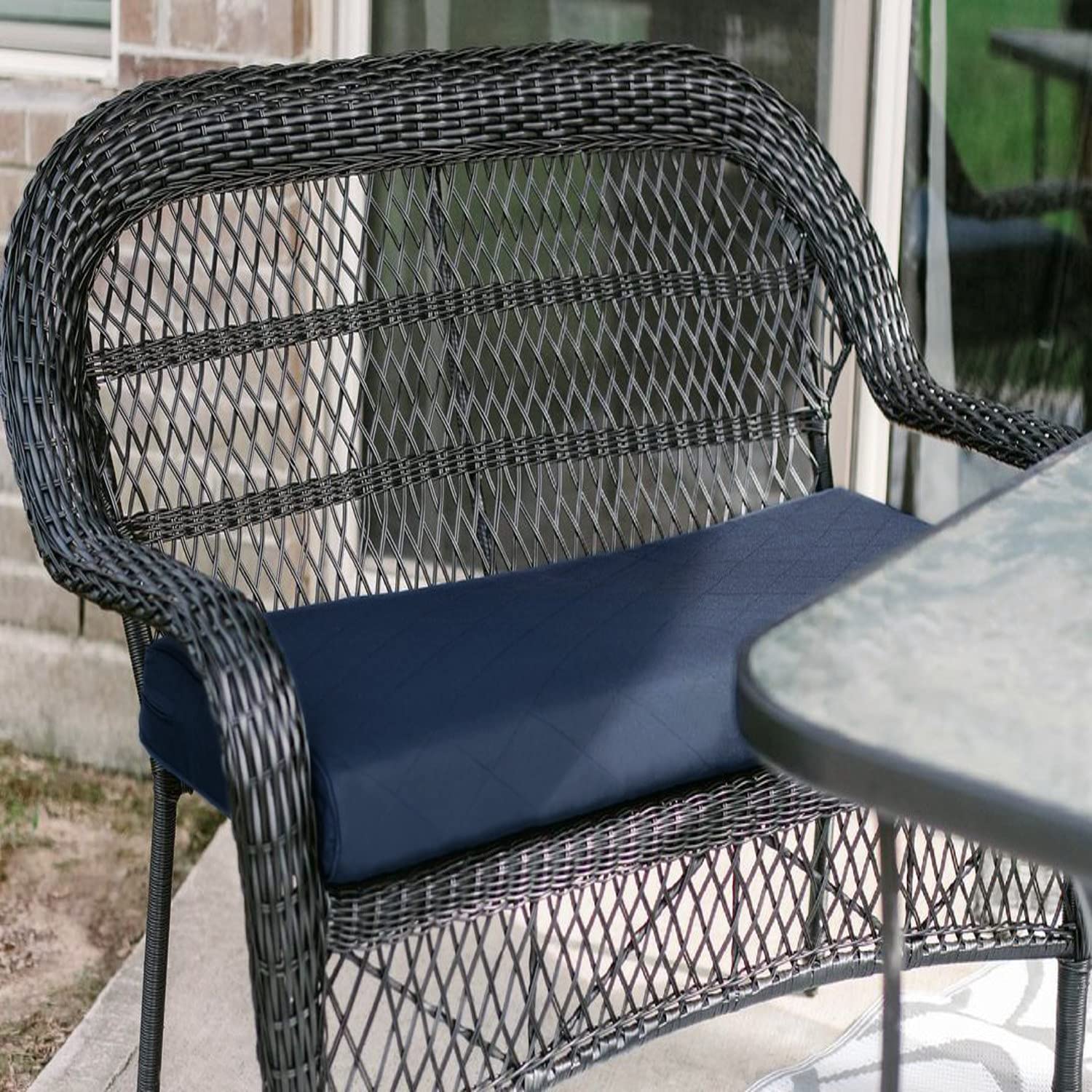 Montlake FadeSafe Water-Resistant Patio Cushion Cover 42x18