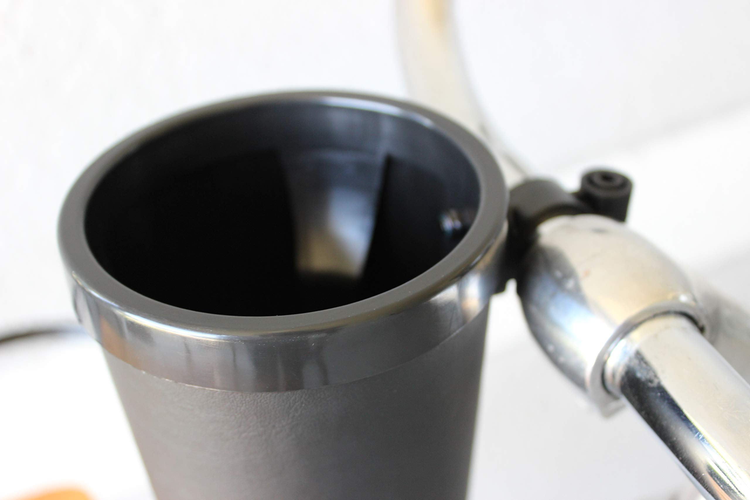 Black Bike Cup Holder for Beach Cruiser & Commuter Bicycles - Universal Handlebar Mount - Perfect for Coffee, Water Bottles & Drinks on Rides, Picnics & Outdoor Adventures