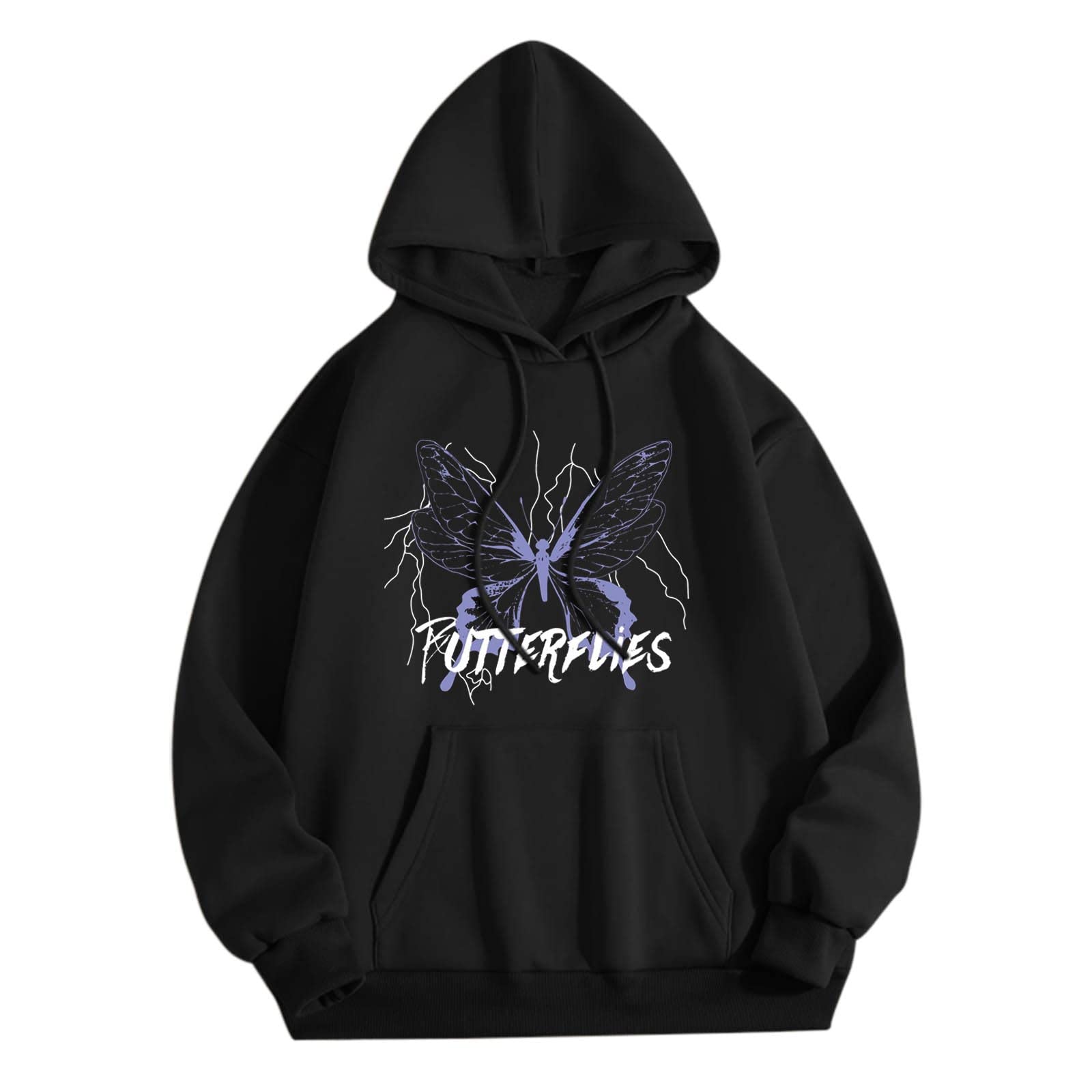 Women's Graphic Print Hooded Sweatshirt - Winter Warm Fleece Pullover with Pocket, Long Sleeve Casual Hoodie for Everyday Wear, Street Style & Outdoor Activities