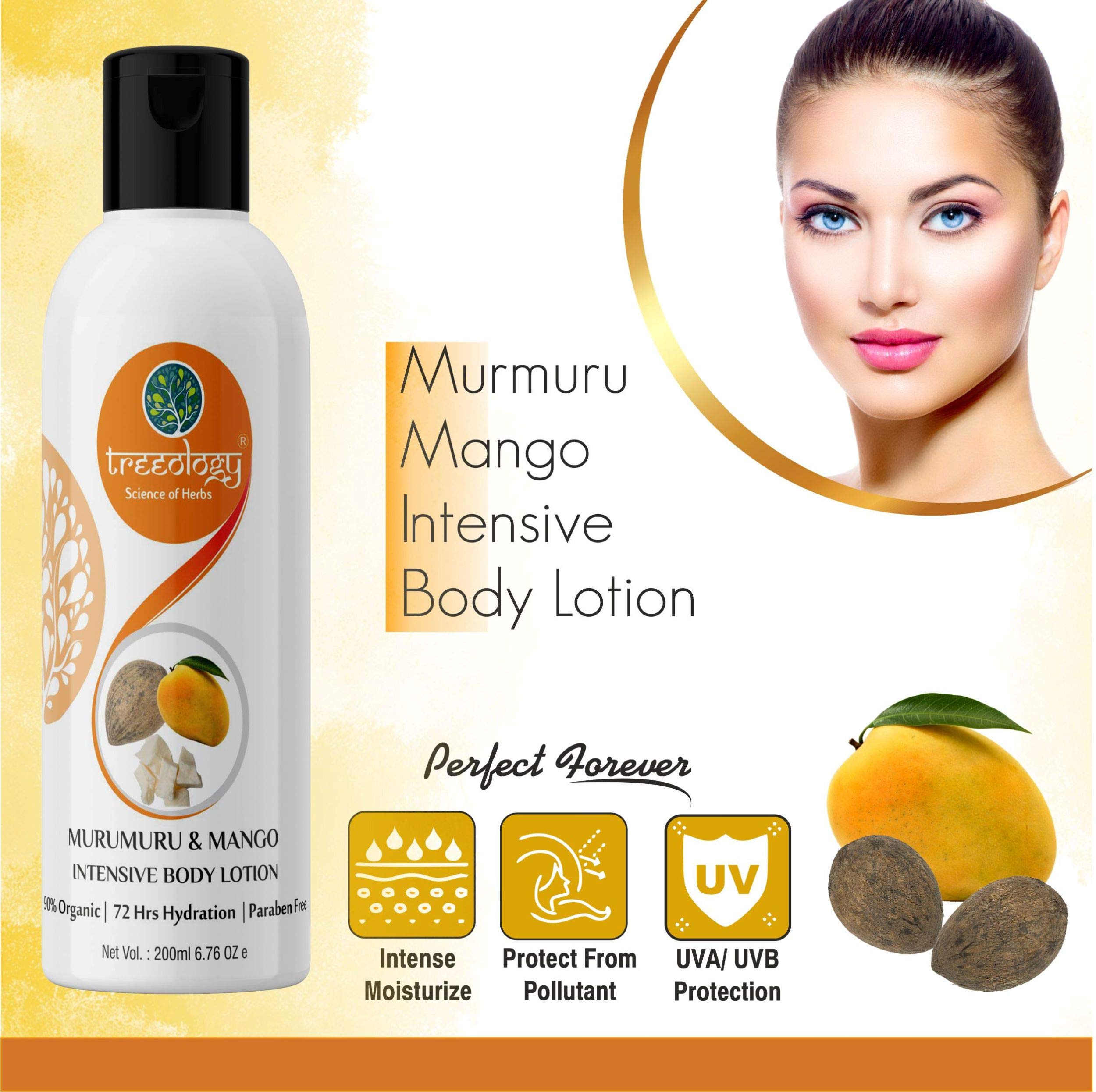 Treeology Murumuru & Mango Intensive Body Lotion - Deep Hydrating Moisturizer for Dry Skin | Natural Nourishing Lotion for Body & Hands | Perfect for Daily Use & After Shower Care