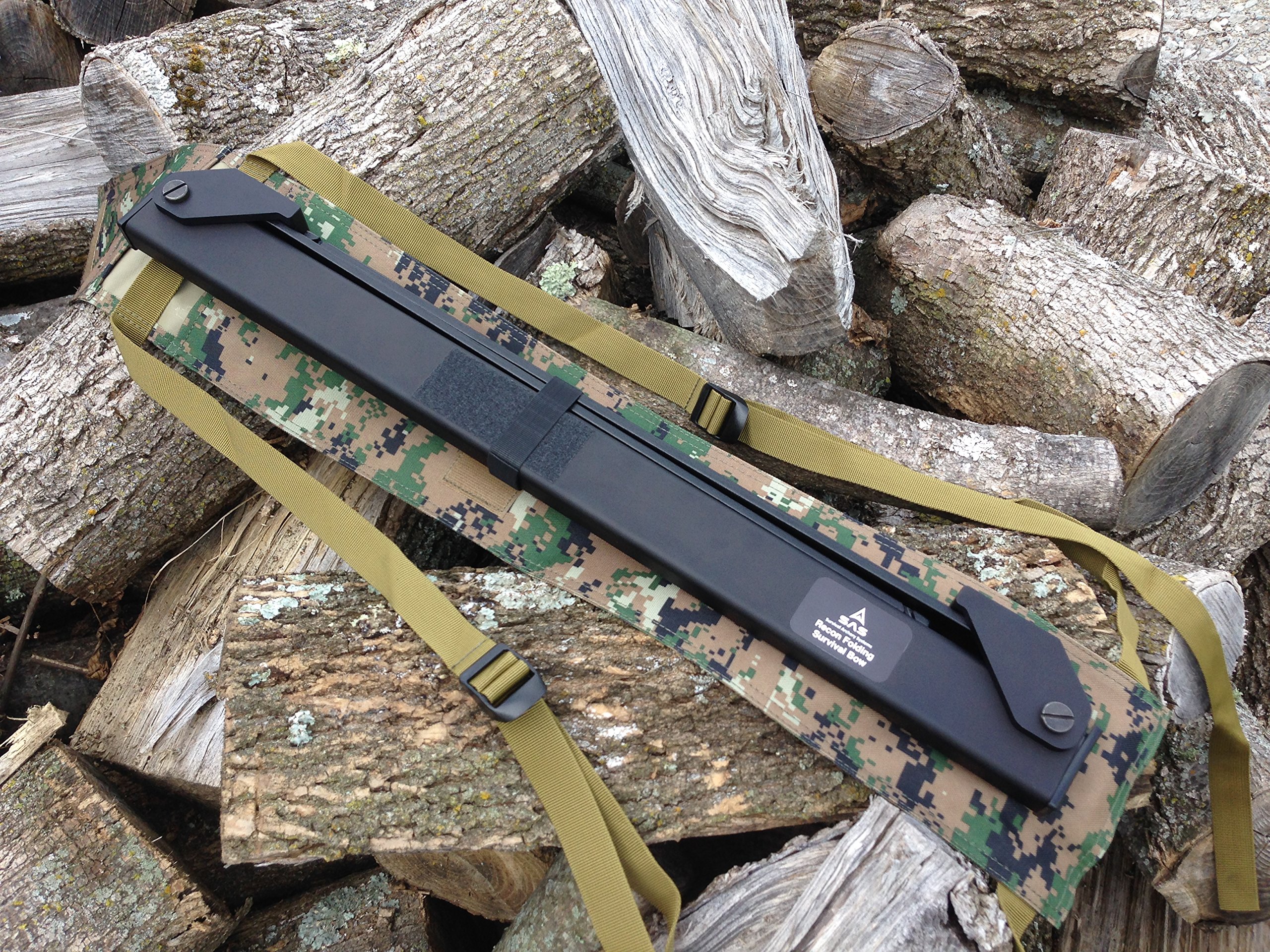 SAS Recon Folding Survival Bow - USA Made Compact Hunting Bow for Outdoor Adventures, Camping & Emergency Preparedness
