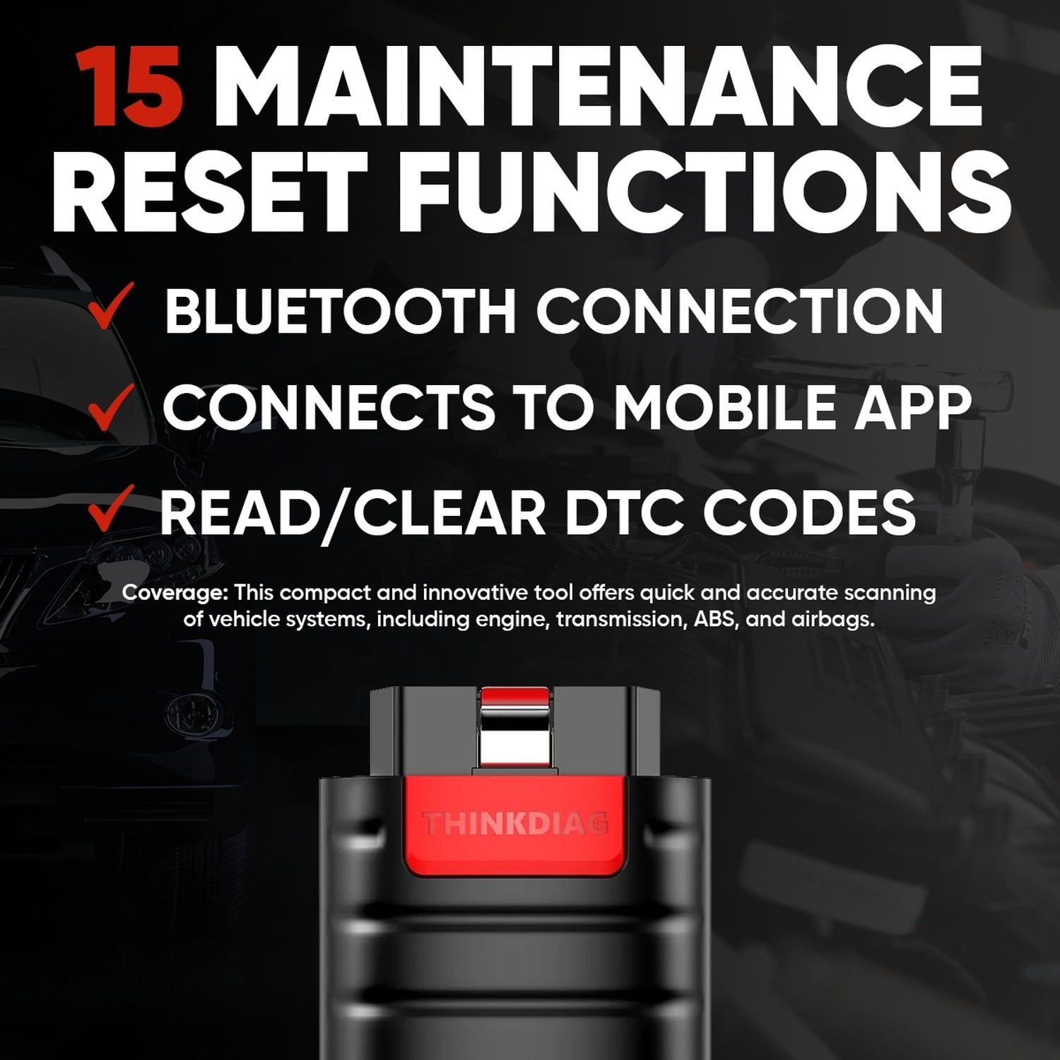 ThinkDiag OBD2 Bluetooth Scanner - All System Bidirectional Scan Tool with OE-Level Diagnostics | 30% OFF | Perfect for Car Mechanics & DIY Auto Repairs