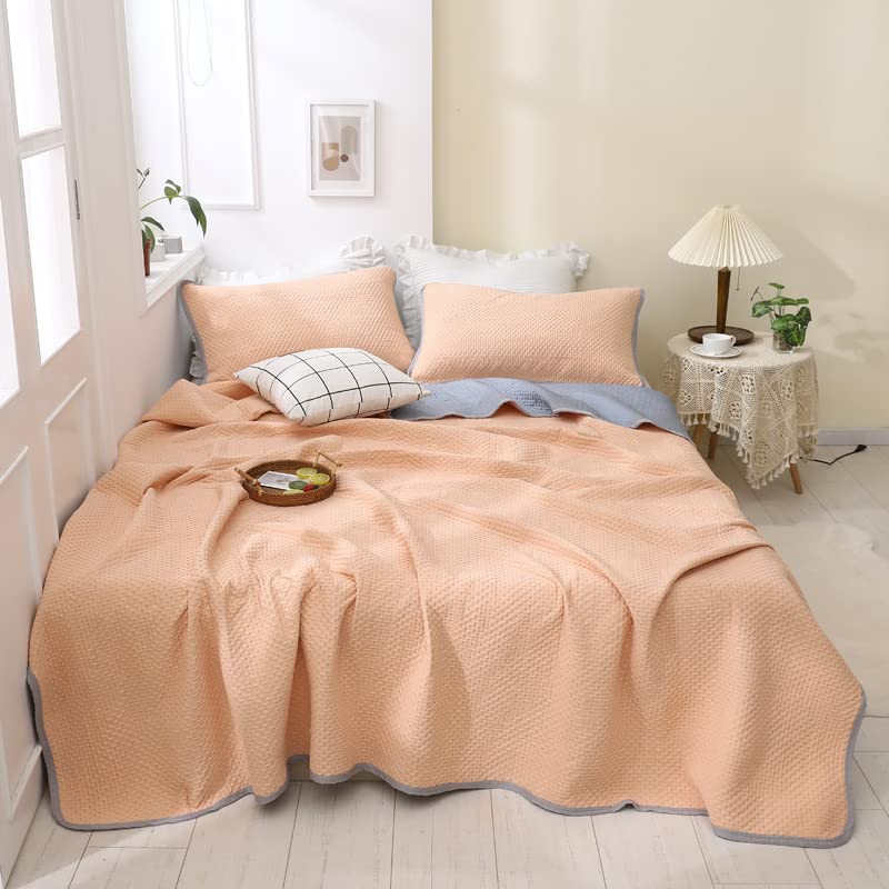 YHWW Summer Quilt Set - Lightweight Washed Cotton Cooling Blanket for Air Conditioning | All-Season Bed Cover & Sofa Throw | 100x150cm (39x59 inches) | Perfect for Summer Nights, Guest Rooms & Cozy Living Room Lounging