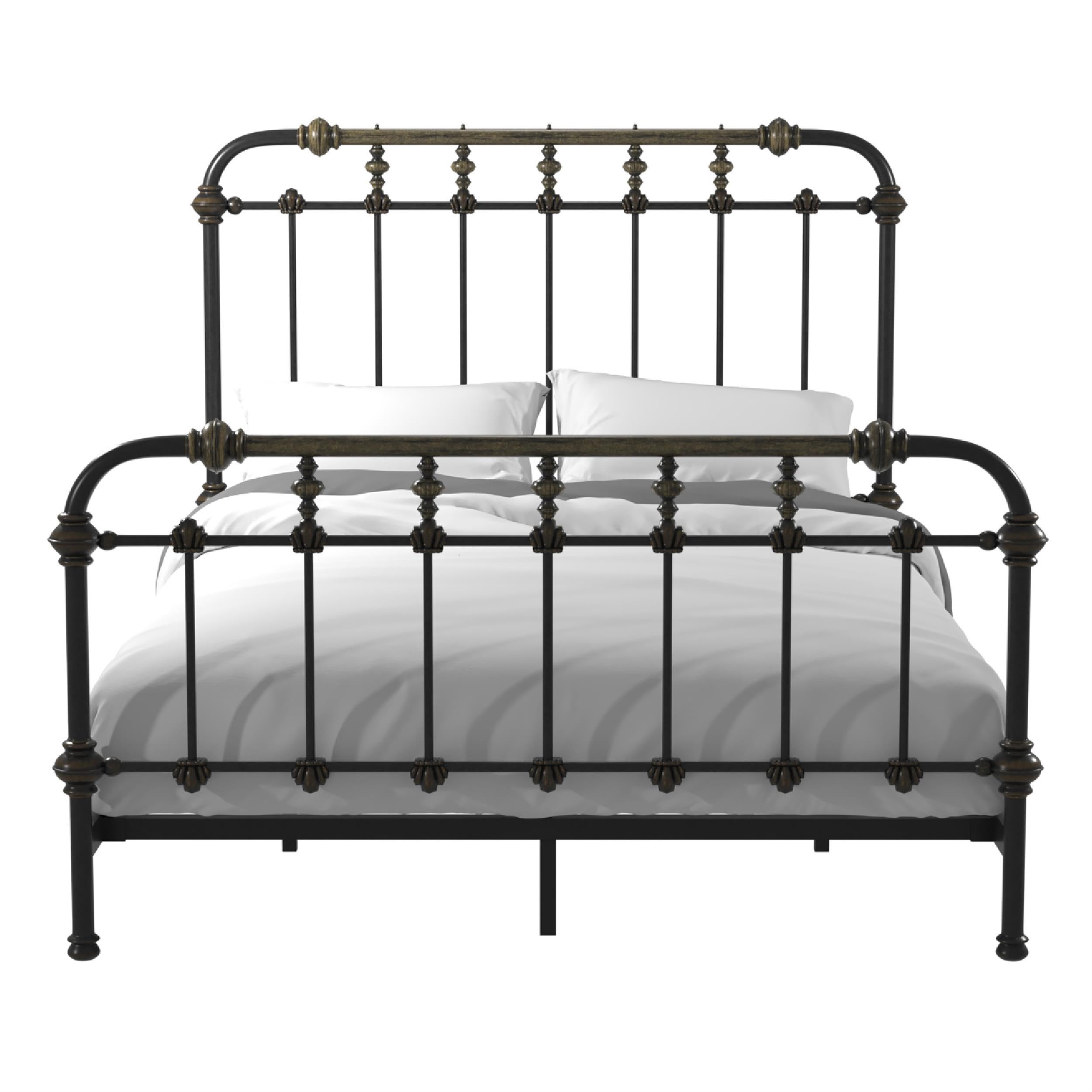 Furniture of America King Size Platform Bed Frame in Black - Modern Minimalist Bedroom Furniture for Master Bedroom & Guest Room