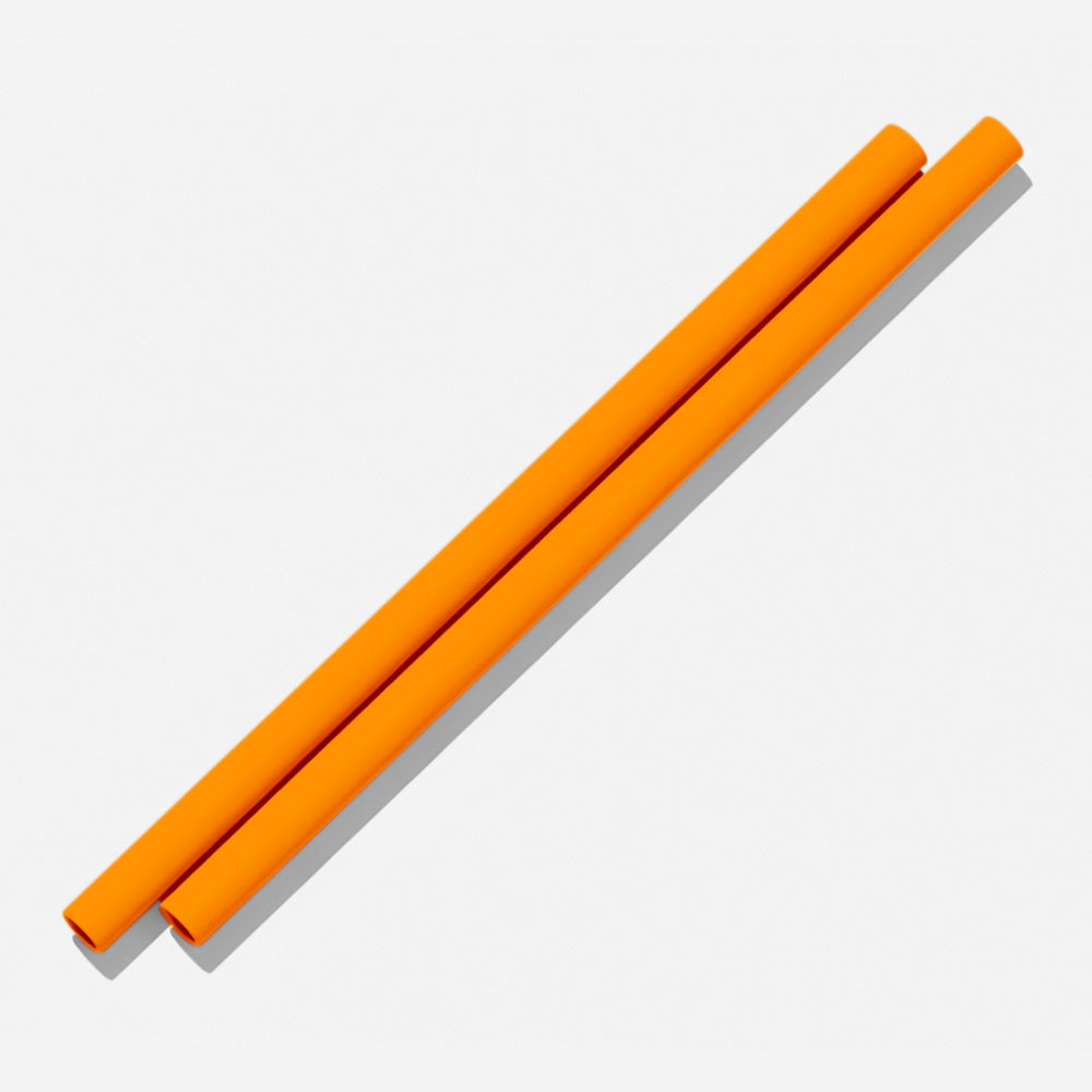 Eco-Friendly Reusable Silicone Straws (2 Pack) - BPA-Free, Dishwasher Safe, Perfect for Smoothies, Iced Coffee & Cocktails at Home or On-the-Go