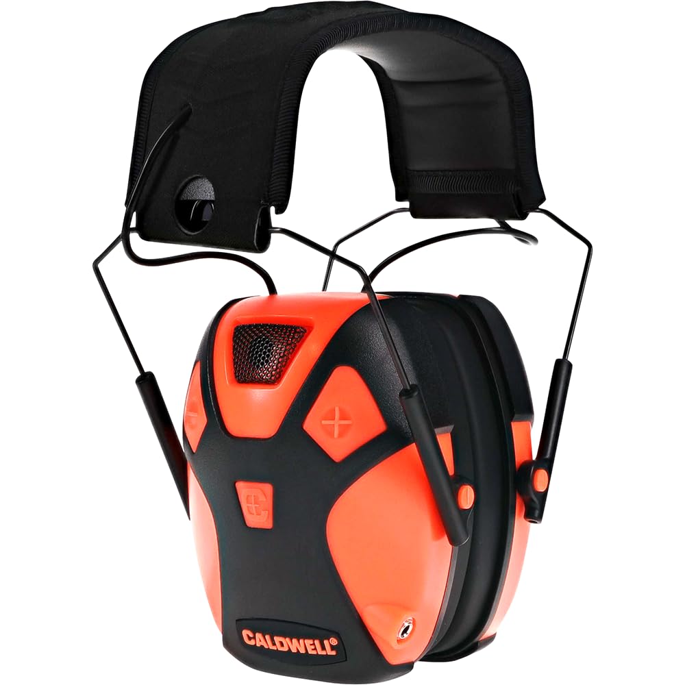 Caldwell E-MAX Pro Electronic Hearing Protection Earmuffs - 23-24 NRR Adjustable Lo Pro Design for Shooting, Hunting & Range Use | Noise Reduction for Gunfire, Outdoor Sports & Shooting Practice