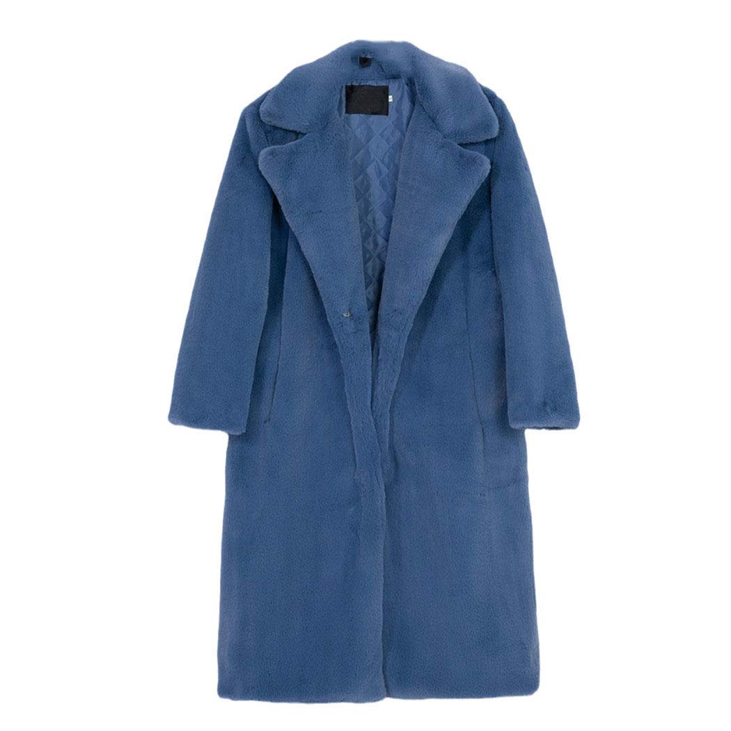 Women's Winter Faux Fur Long Coat with Belt - Warm Thick Turn-Down Collar Jacket for Cold Weather | Perfect for Outdoor Activities, Date Nights & Holiday Parties