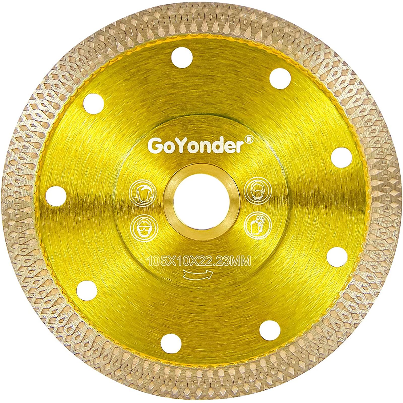 GoYonder 4-Inch Diamond Tile Blade for Angle Grinder - Ultra Thin Wet/Dry Cutting Disc for Ceramic, Porcelain, Granite, Marble & Stone - Perfect for DIY Home Renovation, Bathroom Remodel & Tile Installation