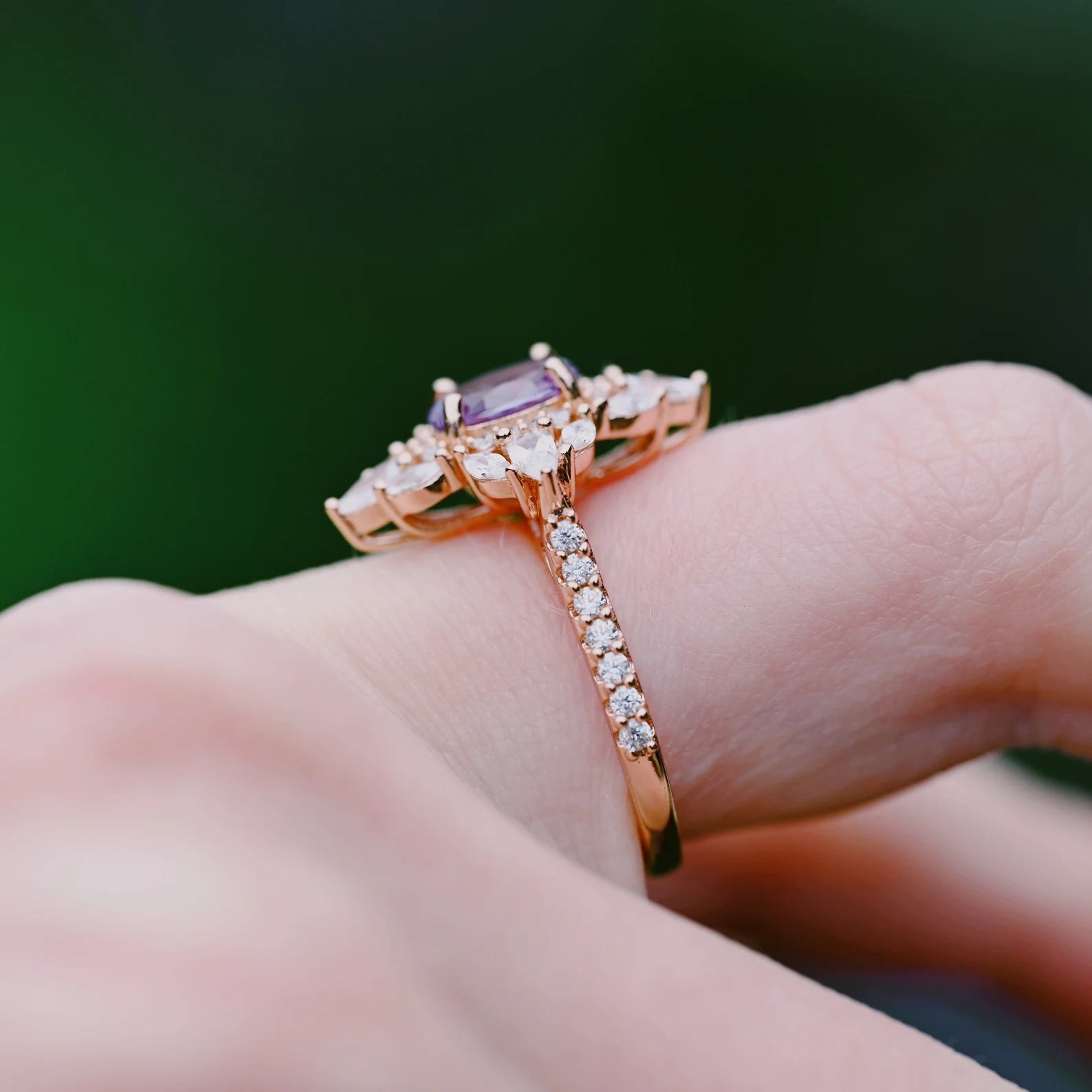 Stella Alexandrite Ring 14K Rose Gold Vermeil - Elegant Birthstone Jewelry for Women, Perfect Gift for Anniversary, Birthday & Special Occasions