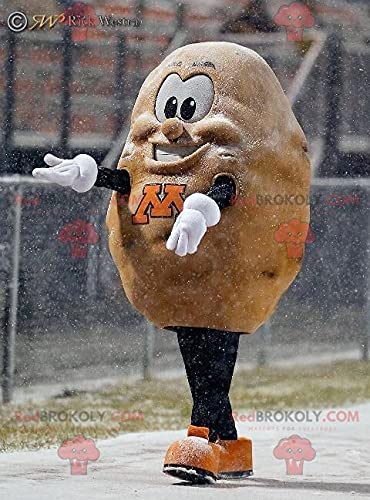 SPOTSOUND Giant Brown Potato Plush Toy - Cute Red Broccoli Mascot Stuffed Animal for Home Decor, Gift Giving, and Cosplay Accessories