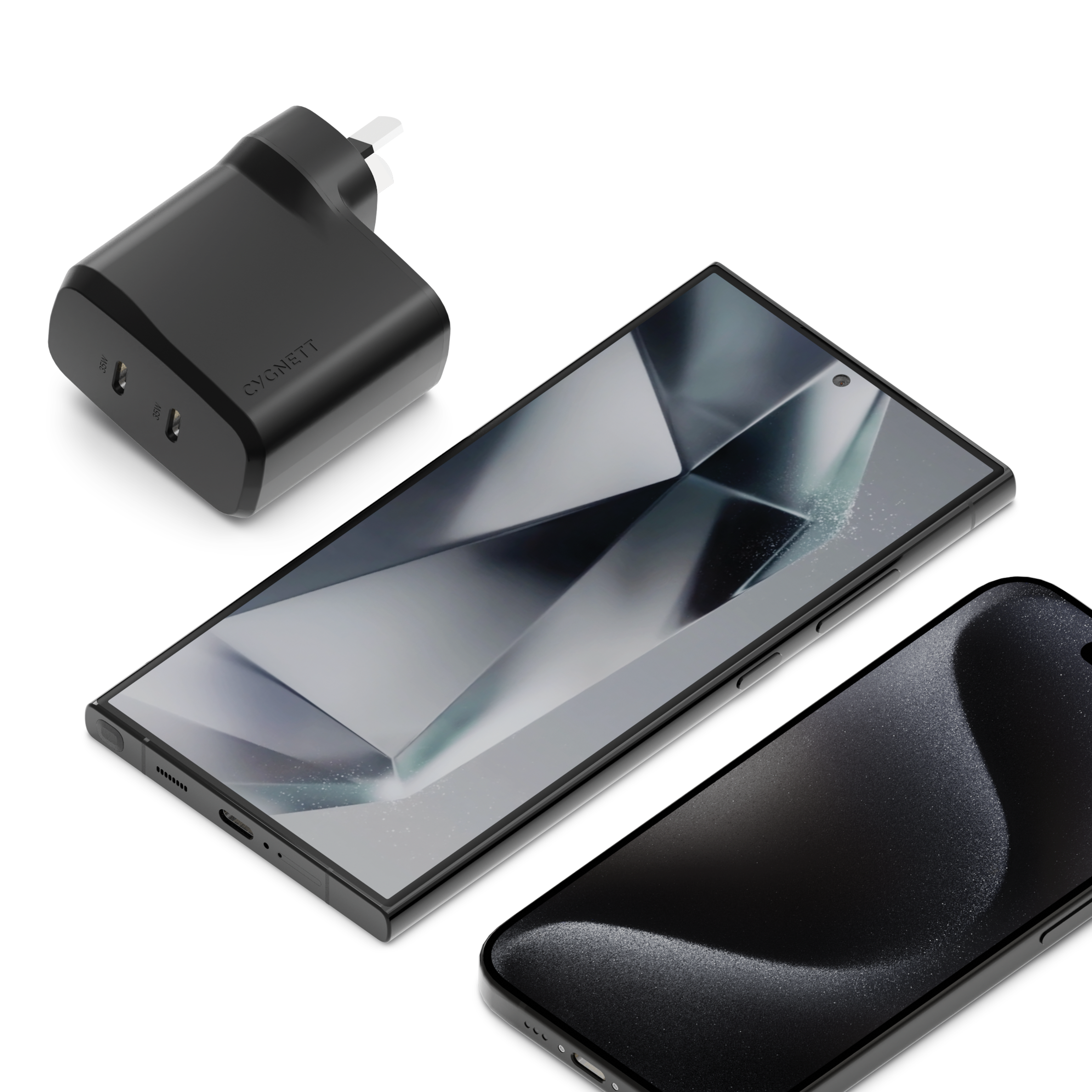 35W Dual Port USB C Wall Charger Fast Charging Block for iPhone 15/14/13, Samsung Galaxy, iPad - Compact Travel Adapter for Home, Office & Car