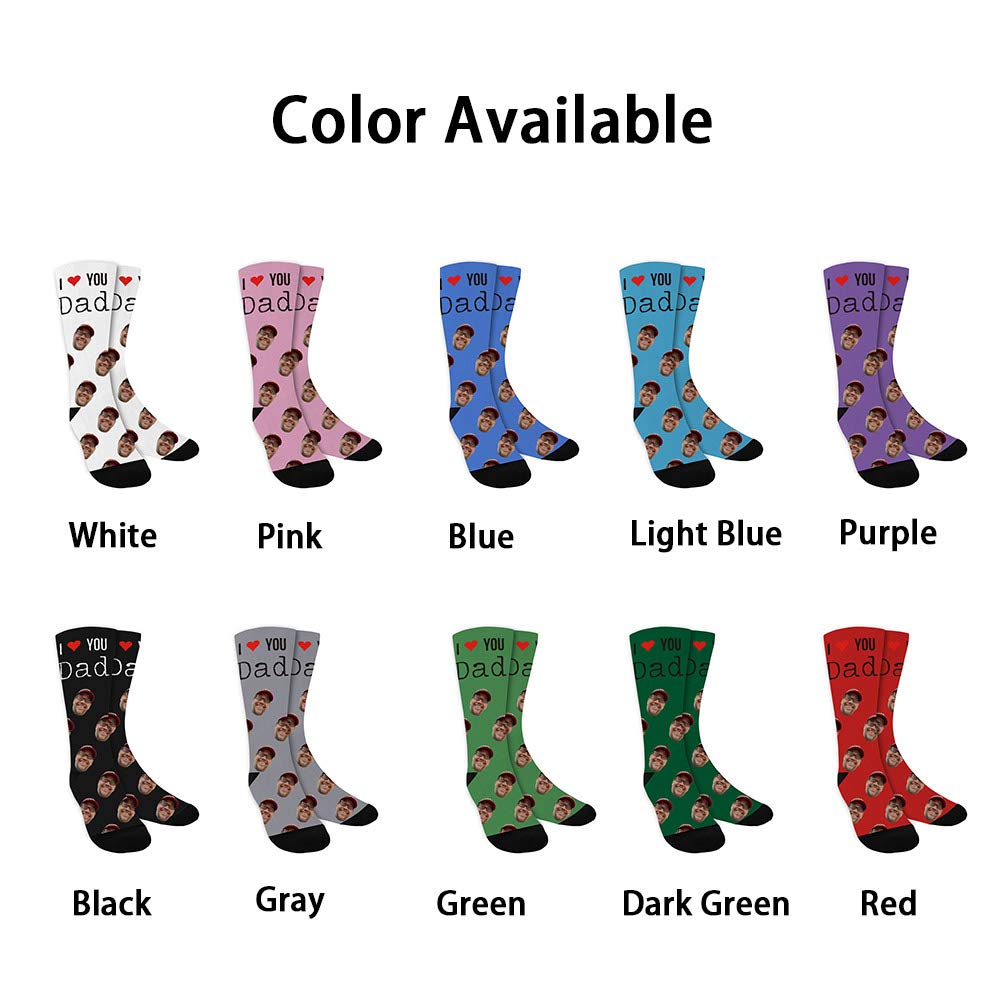 Custom Face Socks with Personalized Text - Funny Photo Socks for Men & Women - Great for Gifts, Couples Matching, and Special Occasions