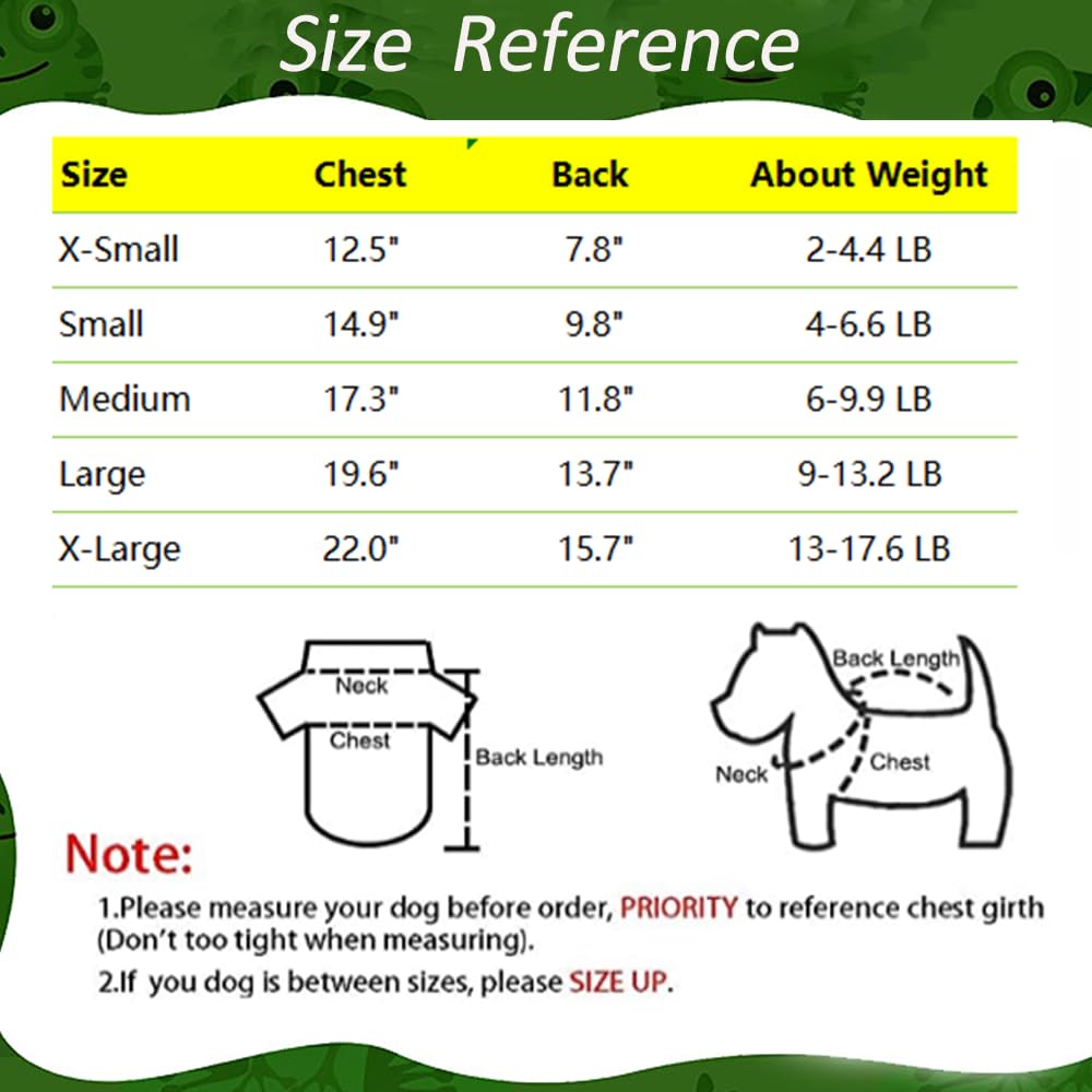 Funny Happy Dog Hoodies - Winter Hooded Puppy Sweatshirt Coat for Small Dogs (Girl & Boy) - Halloween Frog Costume for Chihuahua, Pomeranian, Yorkie & Kittens - Green X-Large - Perfect for Cold Weather & Costume Parties