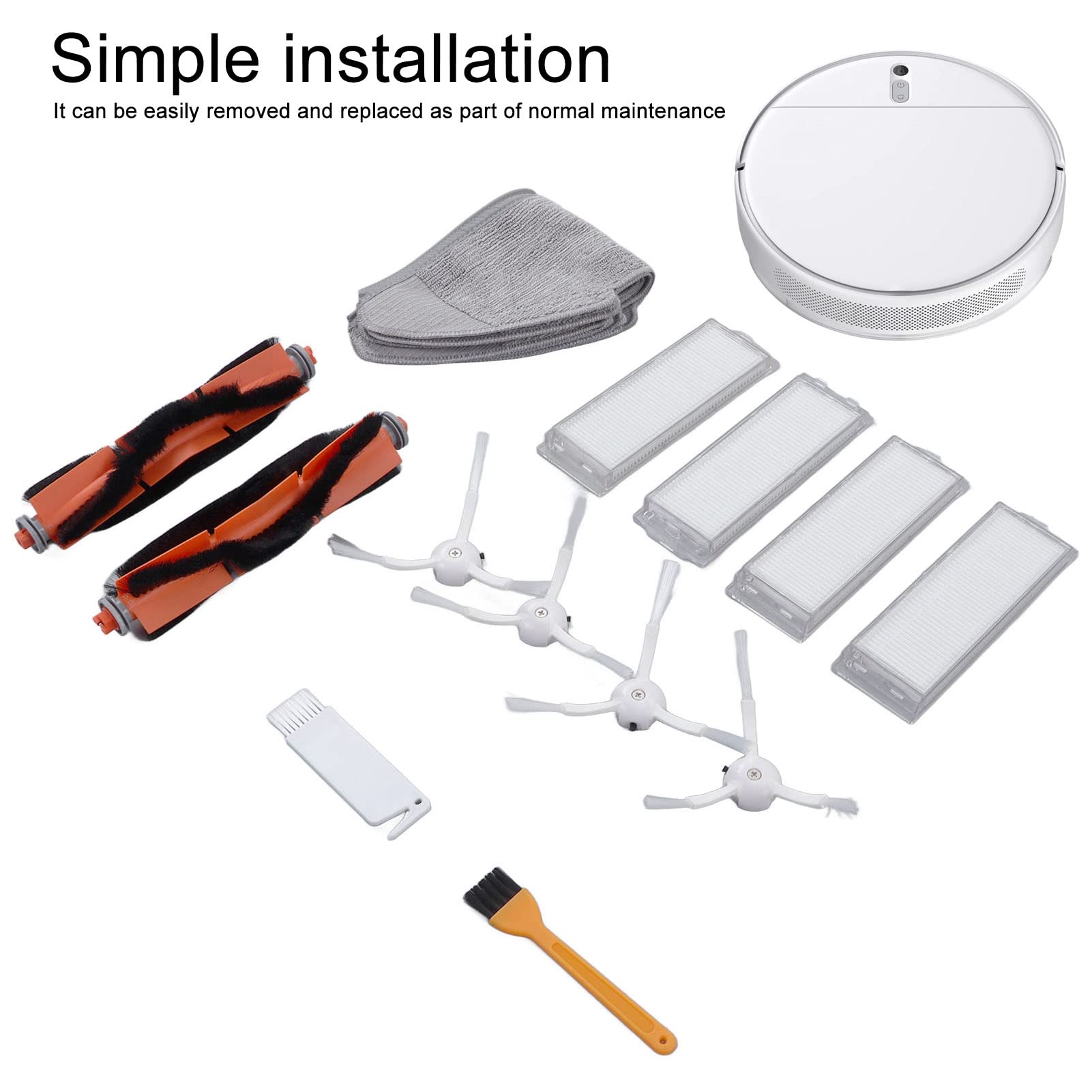 LAVEN Vacuum Cleaner Dust Bags - Compatible with Xiaomi Mi Robot Vacuum Mop 2 Lite/2 Pro/MJSTL/MJST1S - Replacement Parts for Efficient Cleaning - Perfect for Hardwood Floors, Carpets & Pet Hair Removal