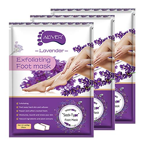 Exfoliating Foot Peel Mask - 3 Pack for Cracked Heels, Dead Skin & Callus Removal - Deep Moisturizing Treatment for Women & Men - Baby Soft Smooth Feet - Perfect for Pedicures, Spa Days & At-Home Foot Care