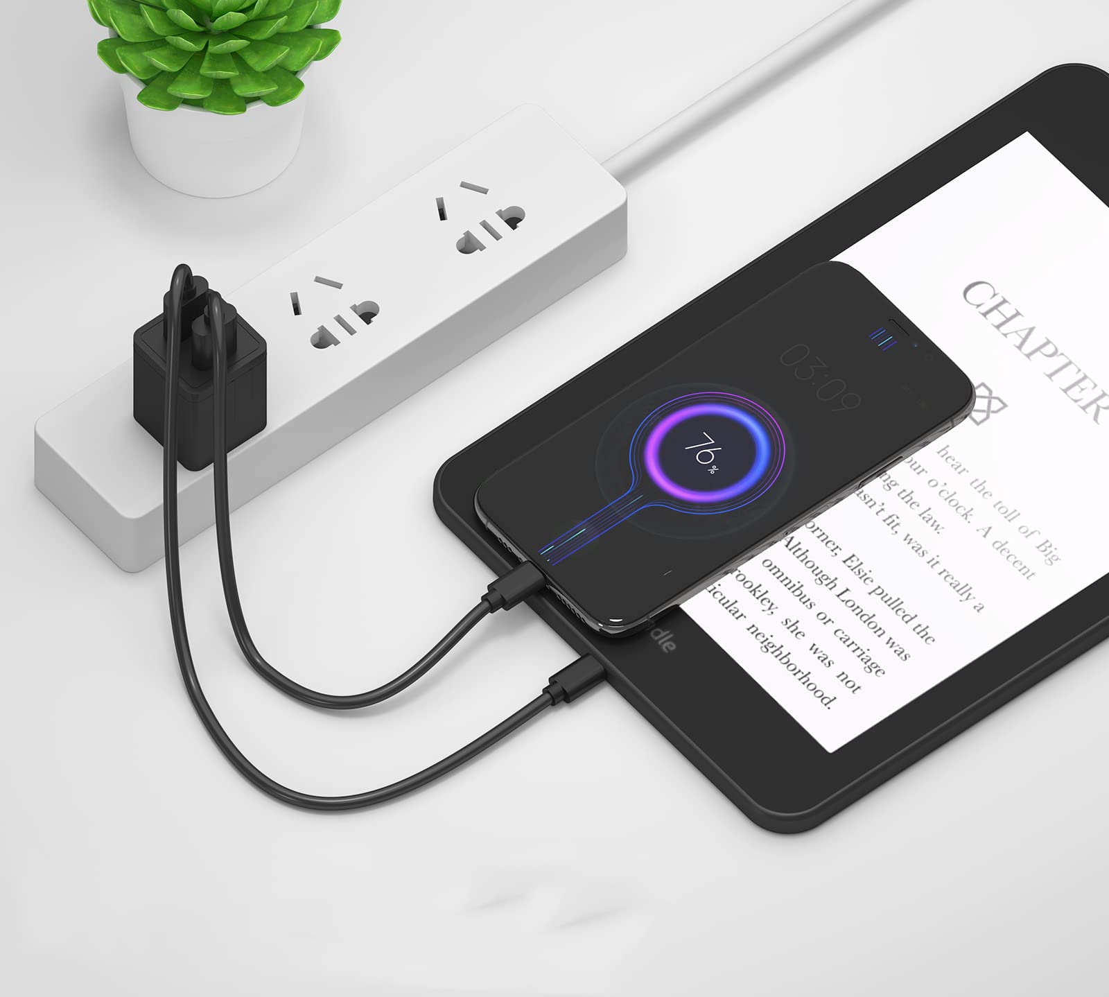 Kids Fire Tablet Charger - 5Ft USB C & Micro USB Cable Compatible with Fire HD 7/8/10 Kids Edition, Fire 7/8/10 Plus Kids Pro & Kindle Kids Edition - Perfect for Home, School & Travel Charging