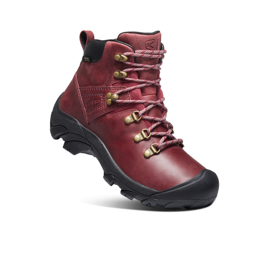 Women's Waterproof Hiking Boots - Pyrenees Outdoor Trekking Shoes for Women, Anti-Slip Trail Running Boots (Tibetan Red/Black) - Perfect for Mountain Climbing, Camping & Winter Adventures