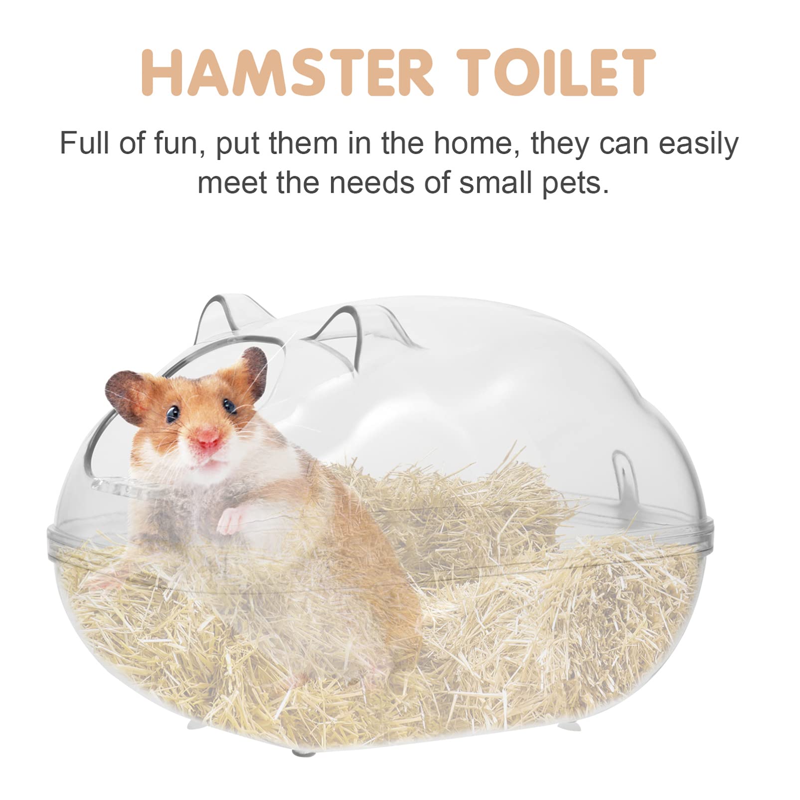 Balacoo Hamster Cage with Bathroom - Plastic Sand Bath for Small Pets, Birds & Hamsters - Perfect for Cleaning & Grooming in Cage or Playpen