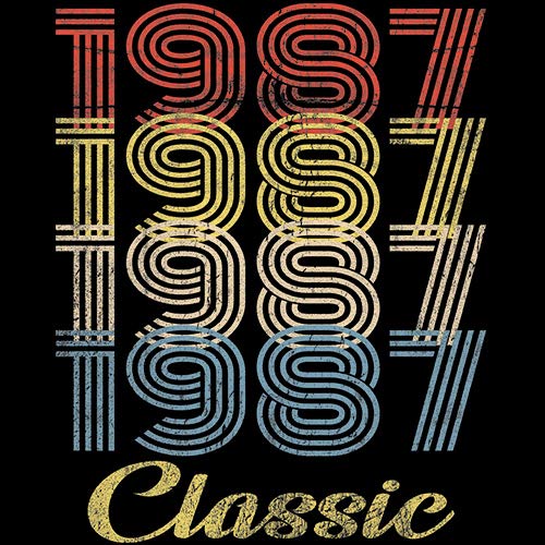 1987 Vintage Retro 38th Birthday T-Shirt for Men - Classic 38 Year Old Birthday Gift - Perfect for 1987 Birth Year Celebrations & Themed Parties