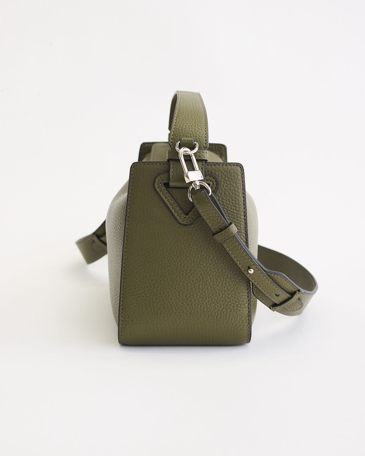 Premium Olive Pebbled Leather Clementine Bag - Stylish & Durable Crossbody Purse for Women | Perfect for Work, Travel & Everyday Use