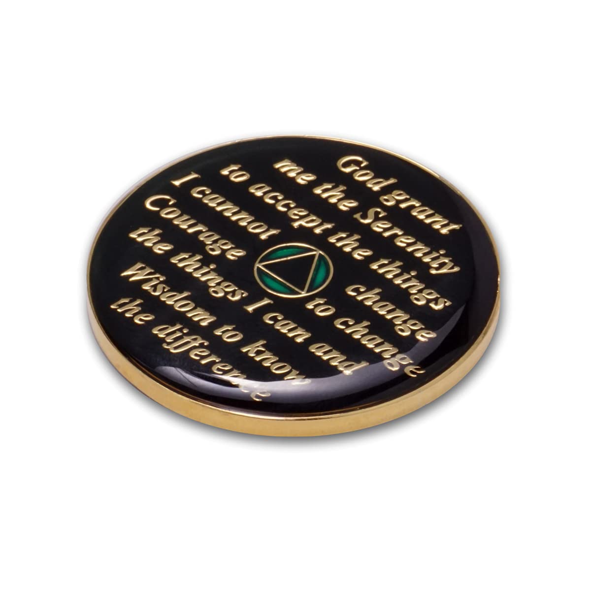 5 Year Sobriety Coin - AA Recovery Anniversary Token for Alcoholics Anonymous, Triplate Green Chip | Celebrate Sobriety Milestones, 12 Step Program Gift, Addiction Recovery Support
