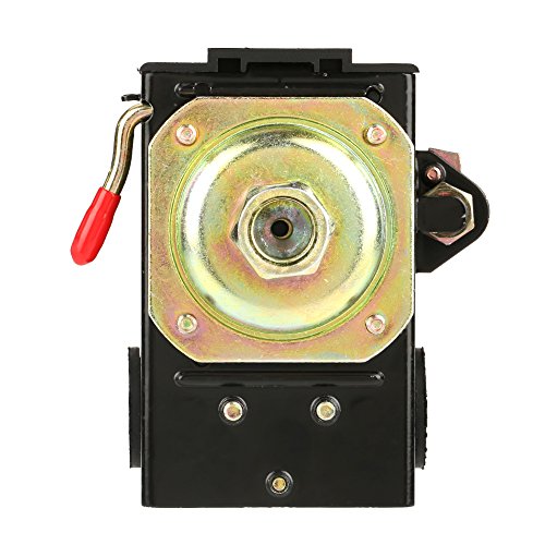 95-125 PSI Air Compressor Pressure Switch & Regulator - Heavy Duty Pump Control Valve for Pneumatic Systems - Perfect for Workshop Tools, HVAC, and Industrial Applications
