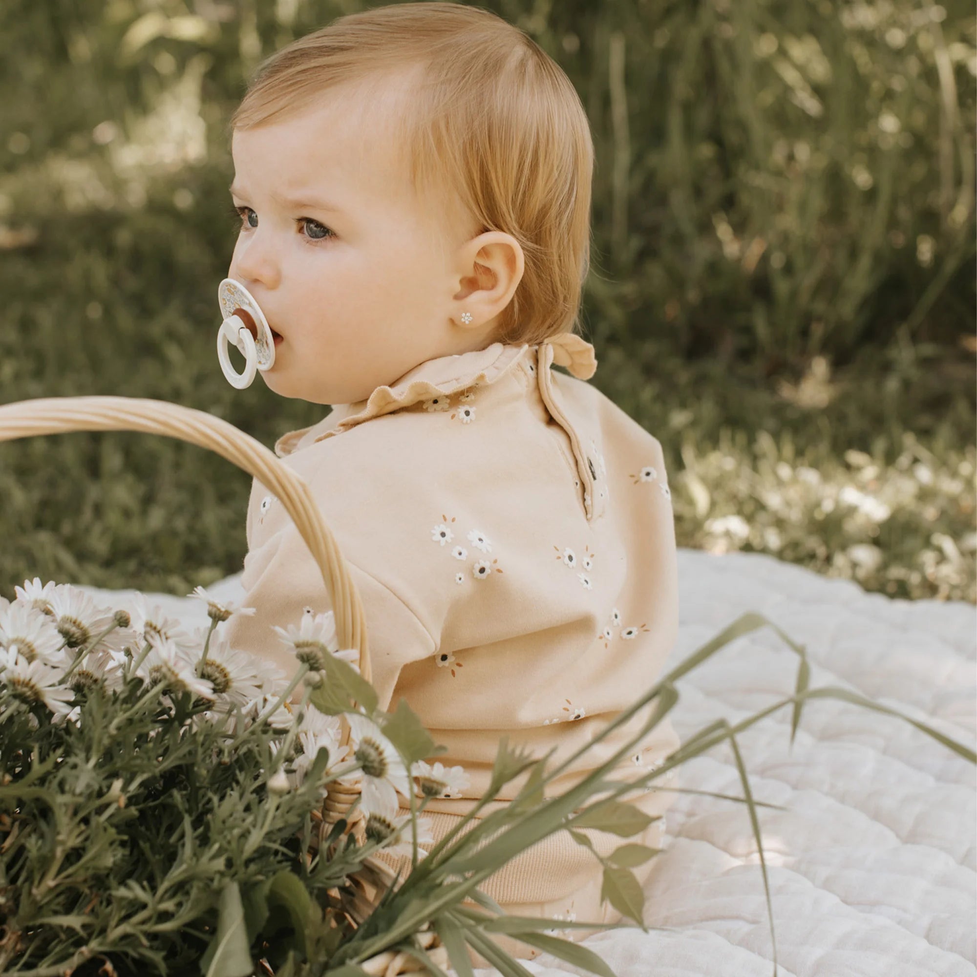 Farm Floral Print Shortbread Outfit Set for Girls - Cute Summer Dress & Top with Matching Shorts - Perfect for Outdoor Play, Picnics & Family Photos