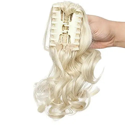 Clip-In Ponytail Hair Extension - Natural Looking Human Hair Ponytail Piece for Women - Perfect for Parties, Weddings & Everyday Styling