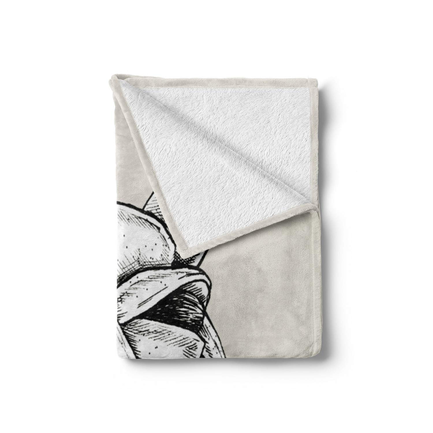 Ambesonne Charcoal Grey Throw Blanket - Soft Flannel Fleece Pistachio Pattern Accent Blanket, 50