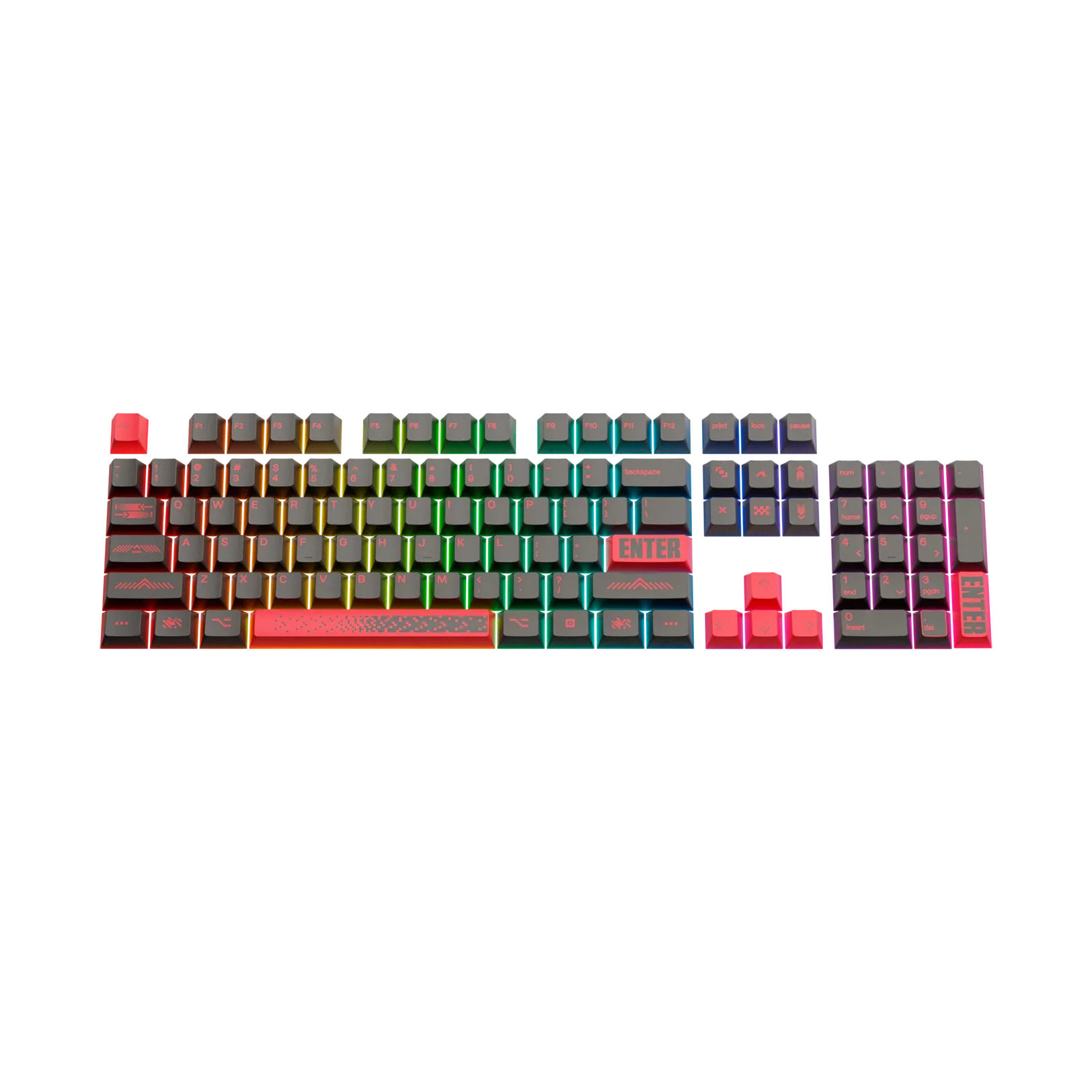 Limited Edition Pixel Punk Keycaps - Custom Mechanical Keyboard Keycaps for Gamers & Typists - Perfect for Gaming, Coding & Office Work