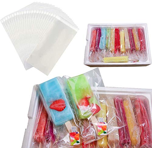 Miaowoof 200Pcs Self-Sealing Popsicle Bags - Reusable Ice Cream & Ice Pop Molds for Homemade Frozen Treats - Perfect for Summer Parties, Kids Snacks & DIY Desserts