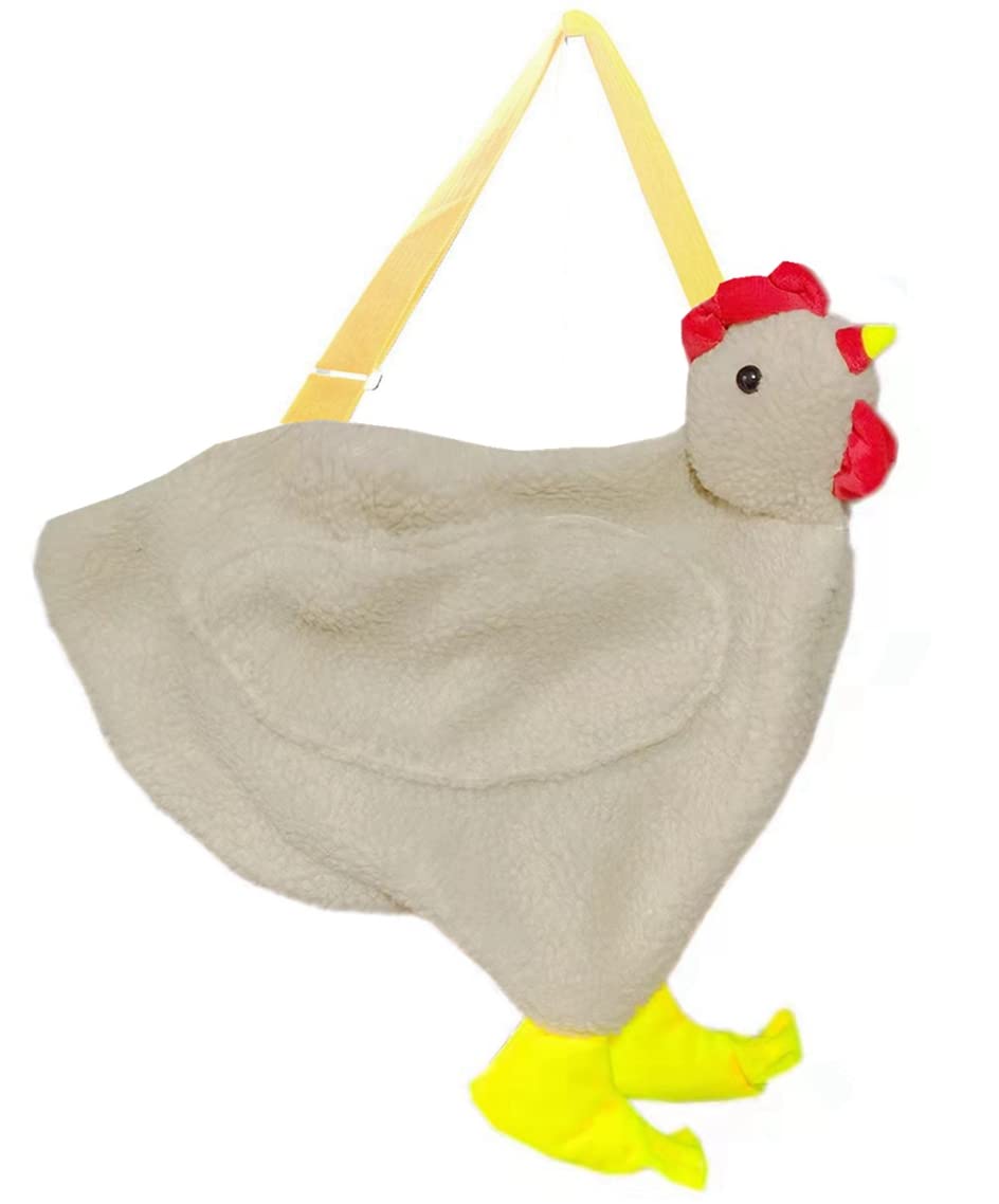Fluffy Chicken Purse for Women & Girls - Cute Plush Hen Crossbody Bag, Cartoon Shoulder Handbag for Casual Outings, Cosplay & Gift Giving