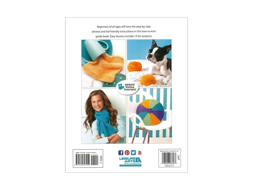 Learn to Knit with Cool Stuff - Leisure Arts (6648) | Beginner Knitting Kit for Adults & Kids | Perfect for DIY Crafts, Gifts & Relaxing Hobbies