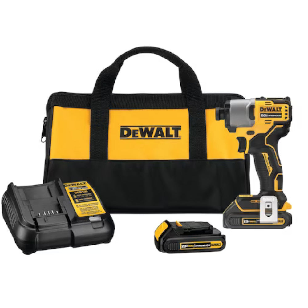 DEWALT DCF840C2 20V MAX* 1/4 in. Brushless Cordless Impact Driver Kit (Refurbished with Warranty) - Perfect for DIY Projects, Construction & Home Repairs