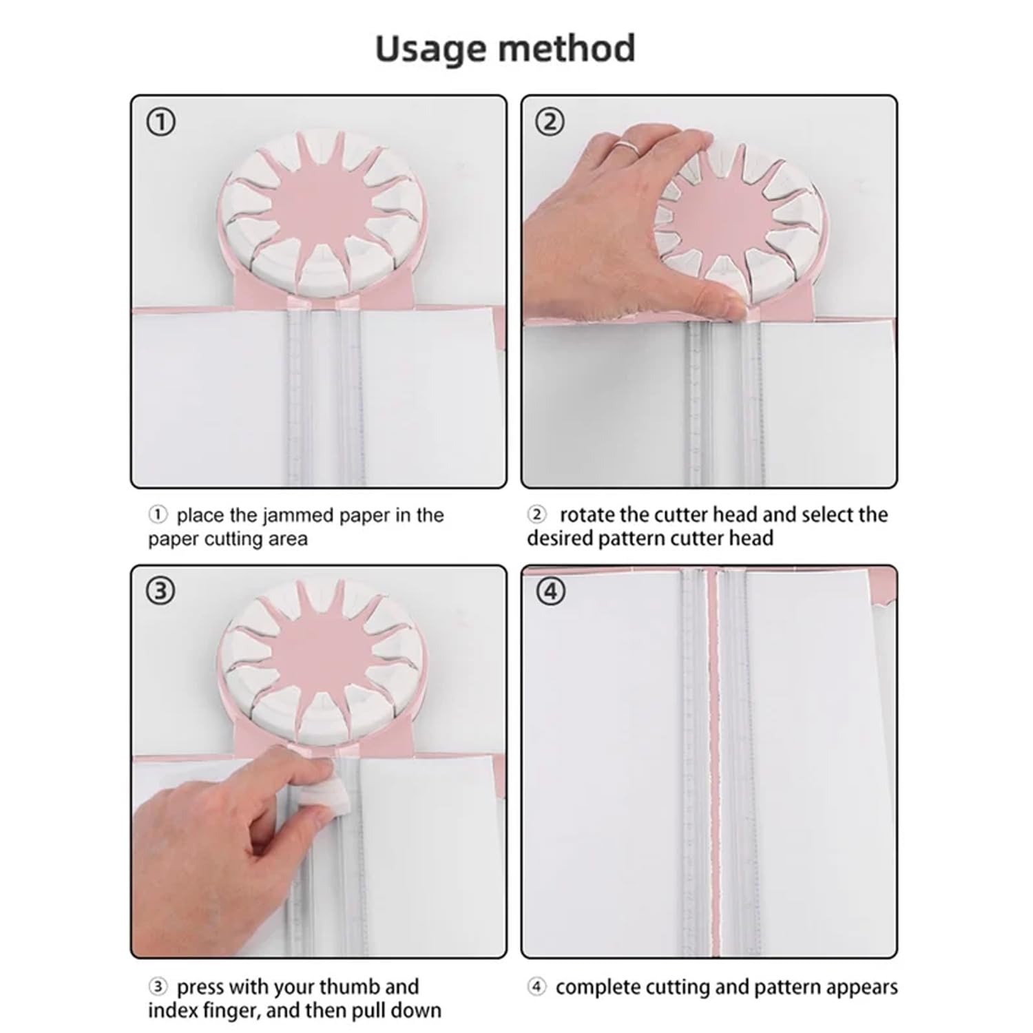 12-in-1 Multifunctional Paper Edge Cutter - Scrapbooking Trimmer with Straight/Wavy Disc Shapes for DIY Cards, Photo Albums & Craft Projects (Pink) - Perfect for Home Decor, School Projects & Gift Making